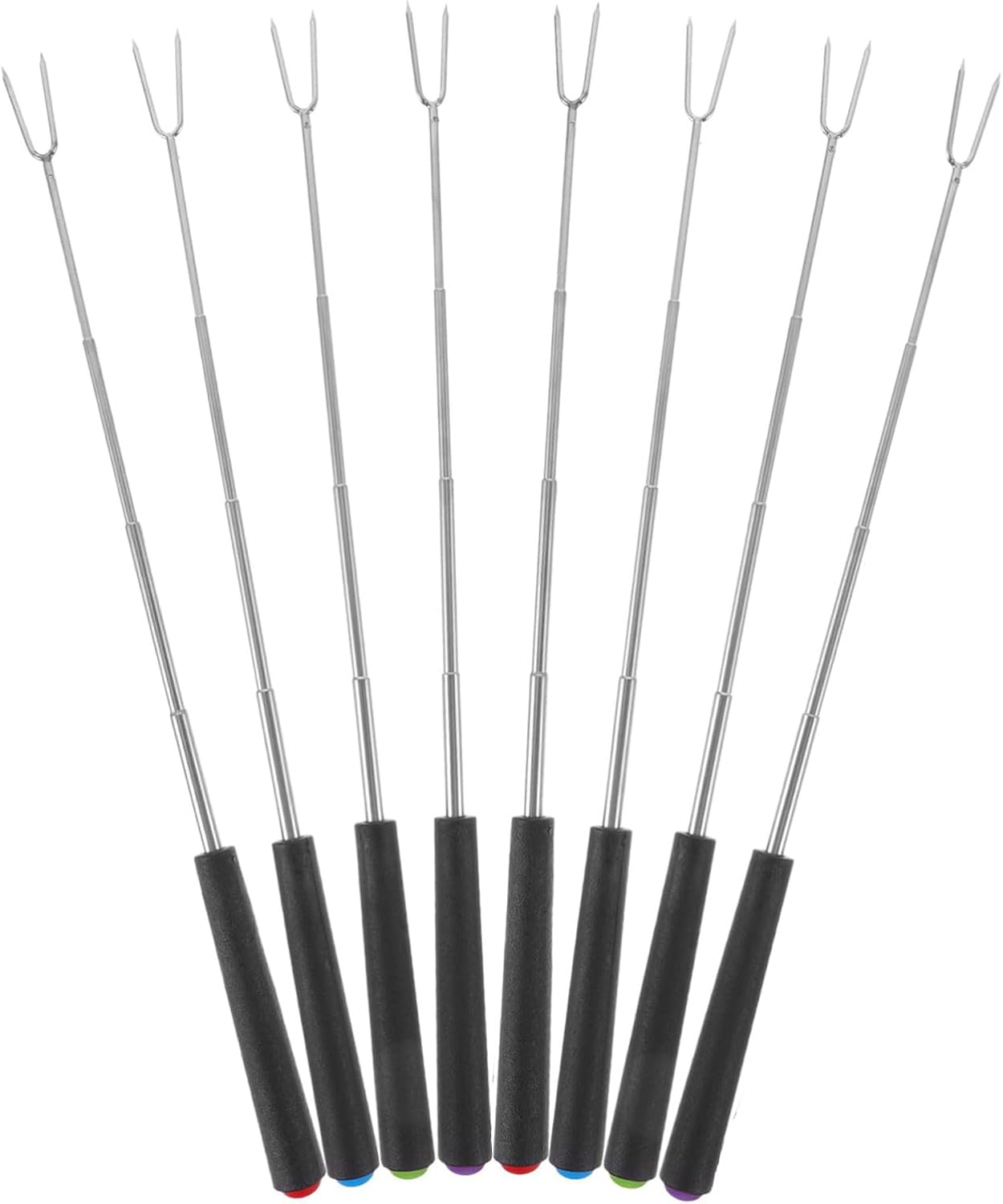 Marshmallow Roasting Sticks, Telescoping Smores Sticks for Open Fire Pit, 11.7 Inch Long Marshmallow Toasting Barbecue Forks S&rsquo;Mores Skewers for Campfire Camping Hotdog Hot Dog Bonfire Grill, 8 Pack image number 2