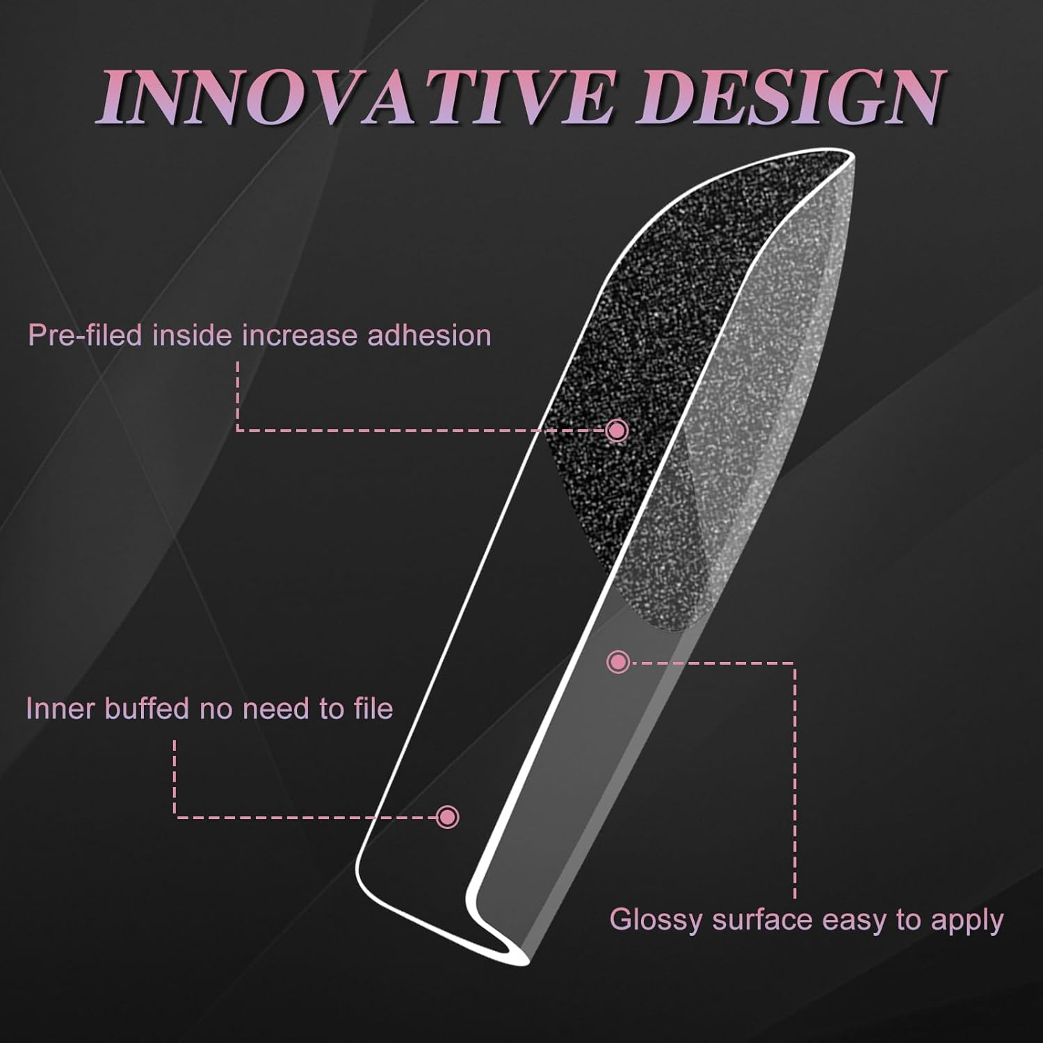 Medium Square Nail Tips - ZAHRVIA 552PCS Full Cover Nail Tips, Soak off Easy Extensions Acrylic Nails False Press on Nails for Art DIY Home (Medium Square) image number 2