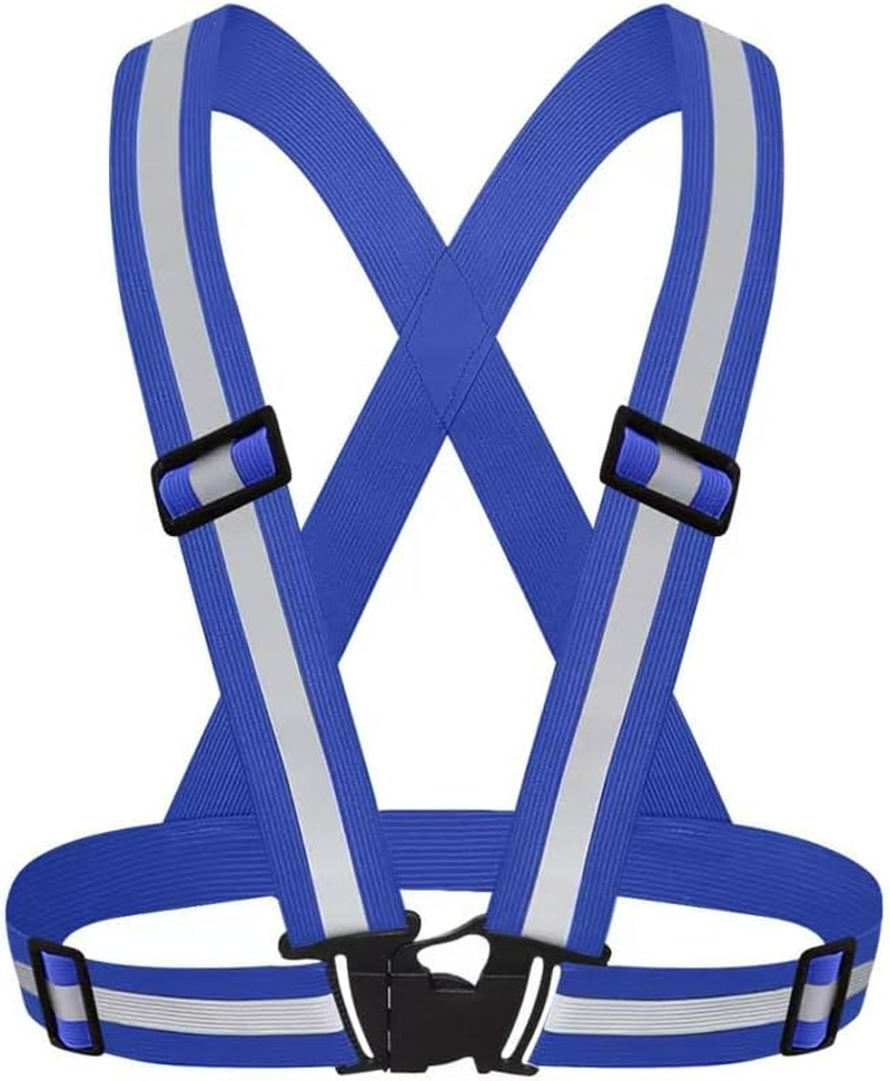 2 Pack Safety Vest Reflective High Visibility Safety Belt Tape Elastic and Adjustable Reflective Gear for Running, Walking, Jogging,Cycling,Motorcycle image number 5