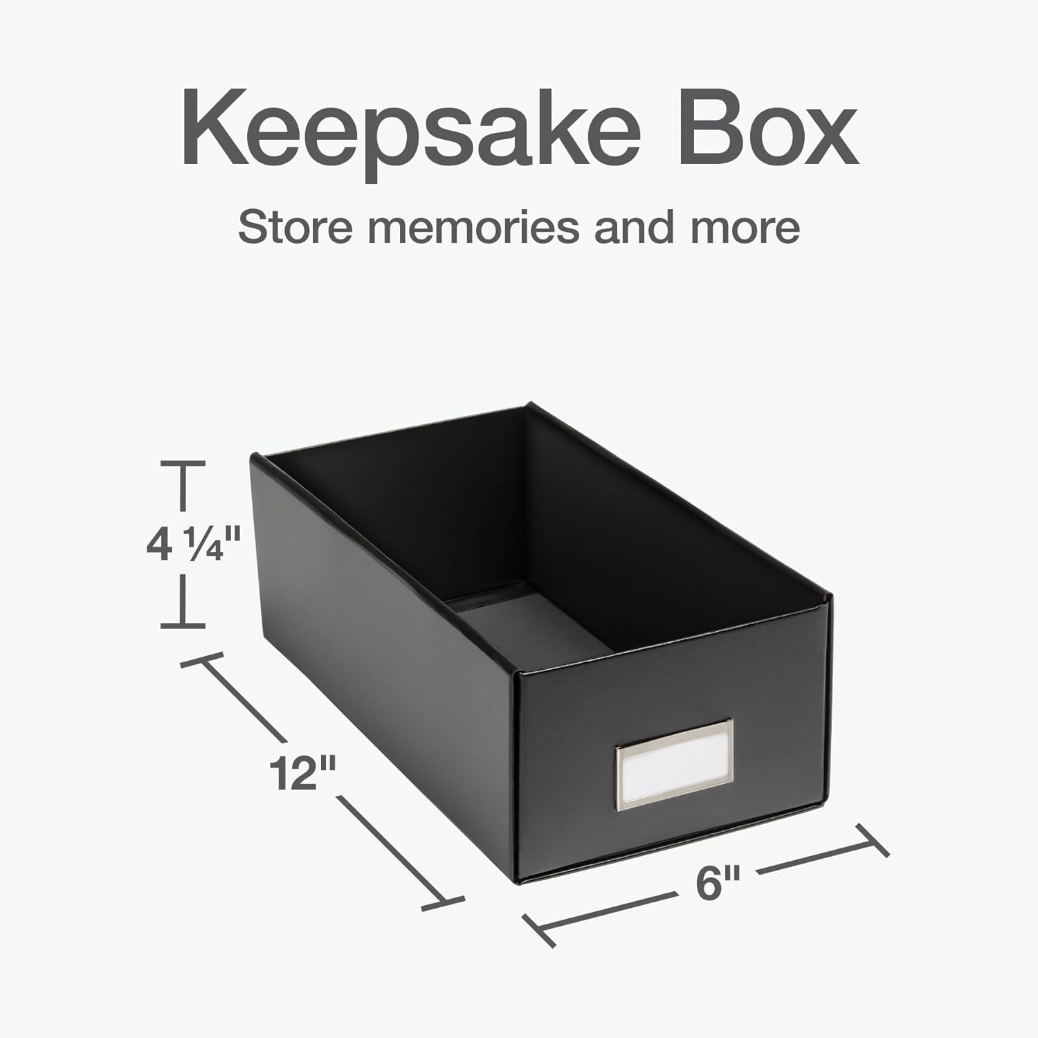 Oxford Keepsake Box, Protective Storage Box, Home and Office Organizer, Photo Storage Box, Souvenir Organizer, Small, 6" X 12" X 4 1/4" (41789) image number 1