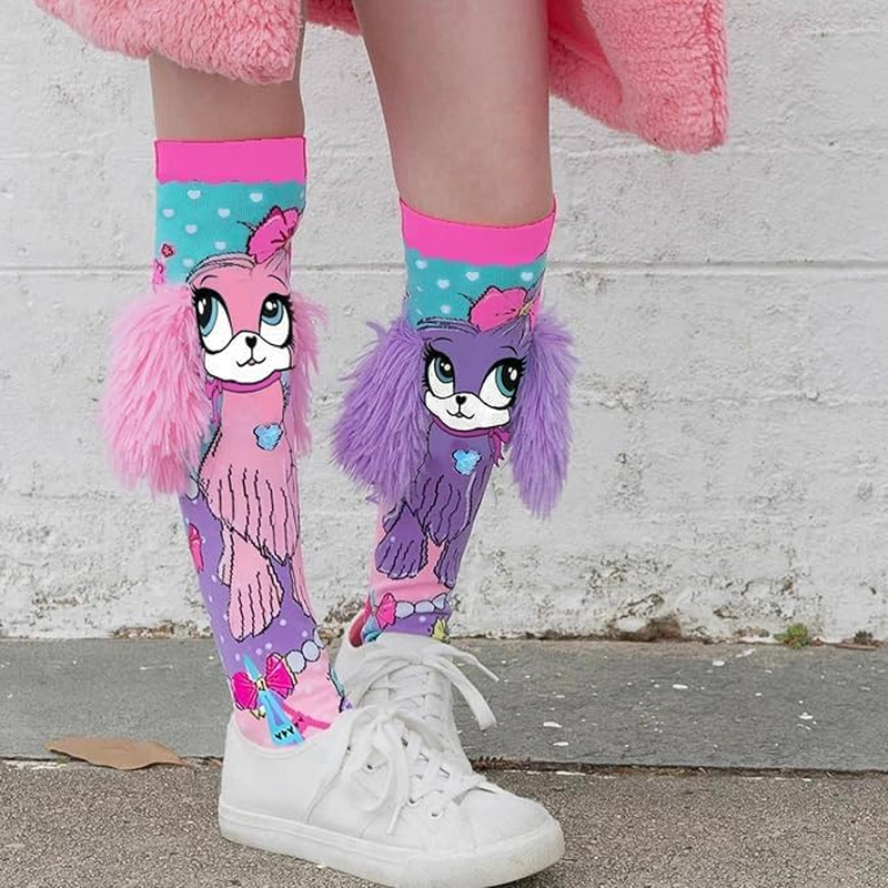 Crazy Socks for Kids Cute Girl Socks Girls Wacky Funky Stretch Mid to High Novelty Socks image number 1