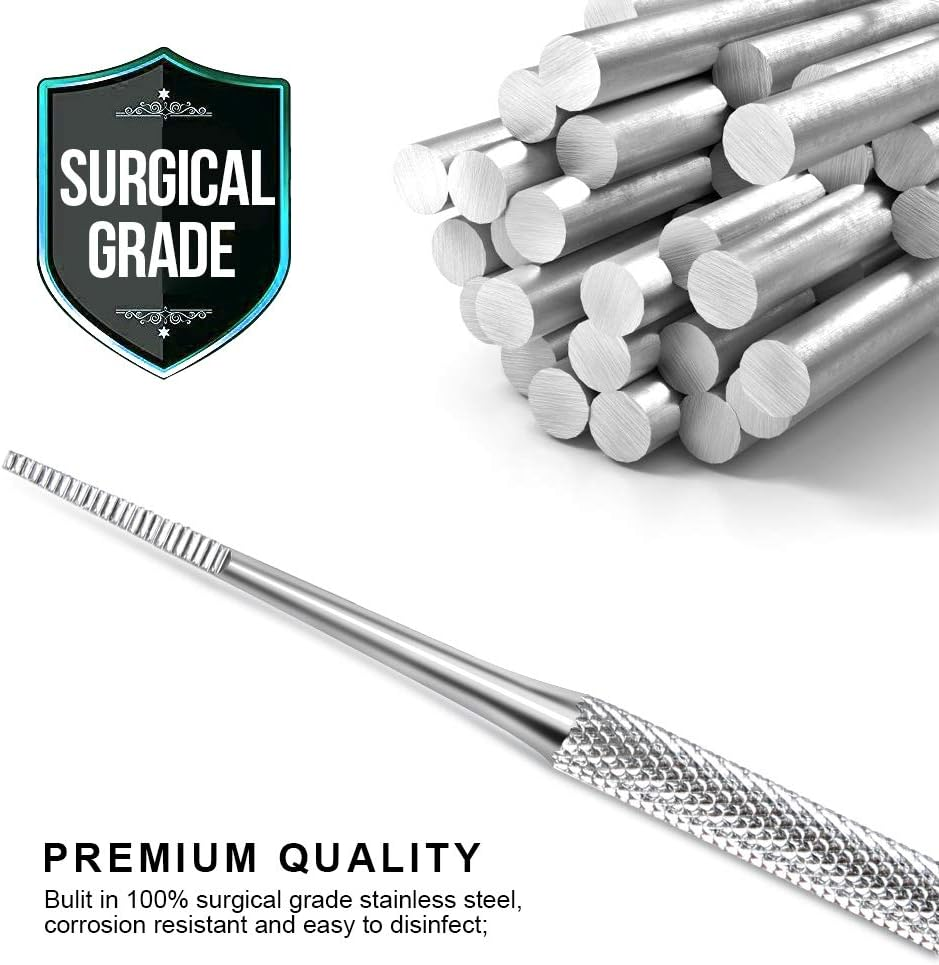 3Pcs Ingrown Toenail File and Lifters, [ Upgraded ] Teenitor Professional Surgical Safe Nail Treatment Pedicure Tool Kit under Nail Cleaner Tools Pain Relief image number 4