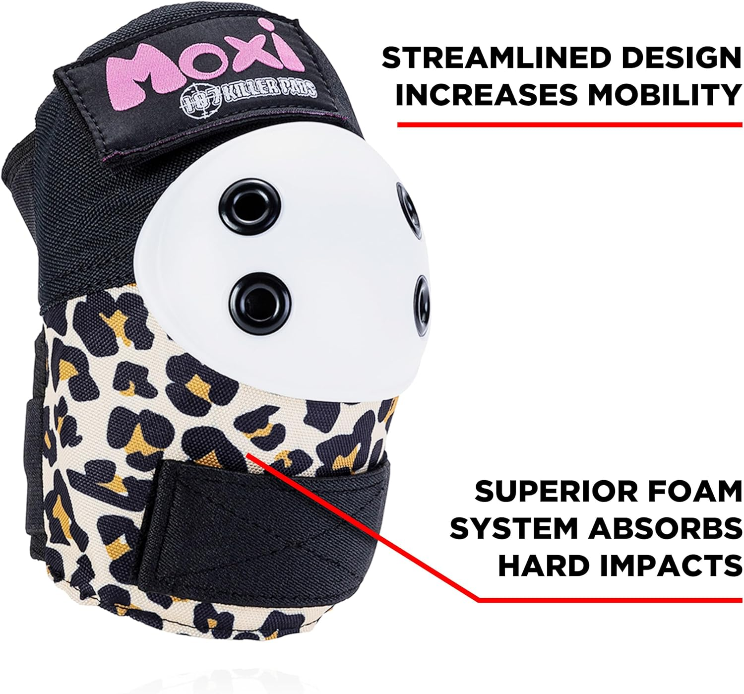 187 Killer Pads Moxi Skate Knee Pads, Elbow Pads, and Wrist Guards, Six Piece Pad Set image number 4