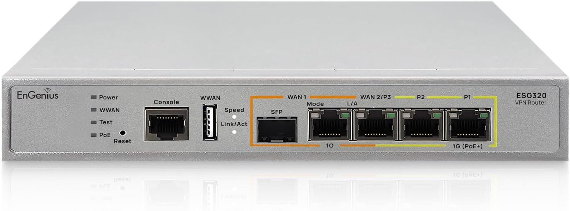 Engenius Managed VPN Router - Poe+, Dual-Wan SD-WAN, 4 Gigabit LAN, SFP, Auto-Vpn, Firewall, 802.11Ac Wifi, Business Network Security - ESG320