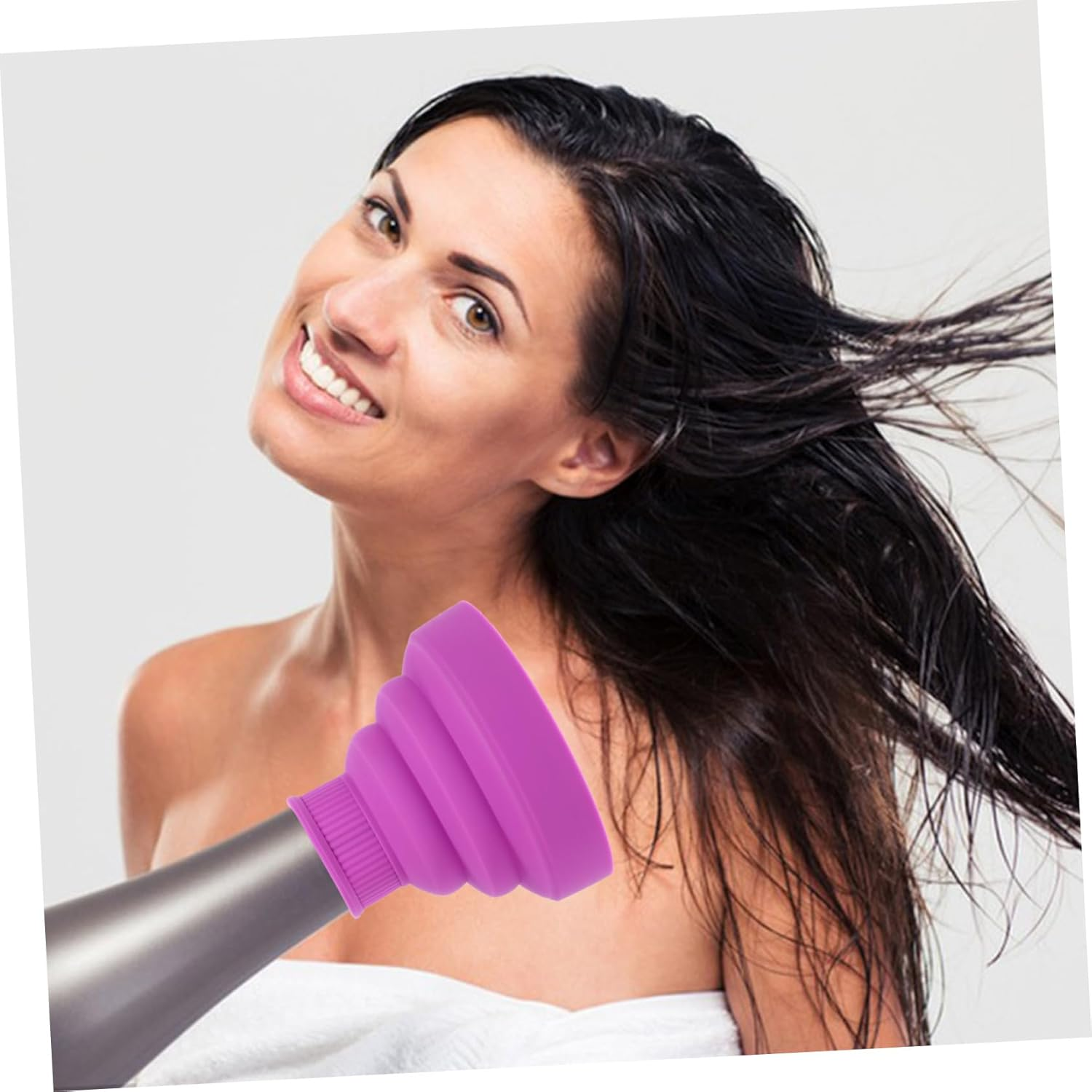 BELLIFFY Collapsible Hair Dryer Diffuser Attachment Portable Travel Hair Diffuser Lightweight and Quick Drying Salon Accessory image number 2