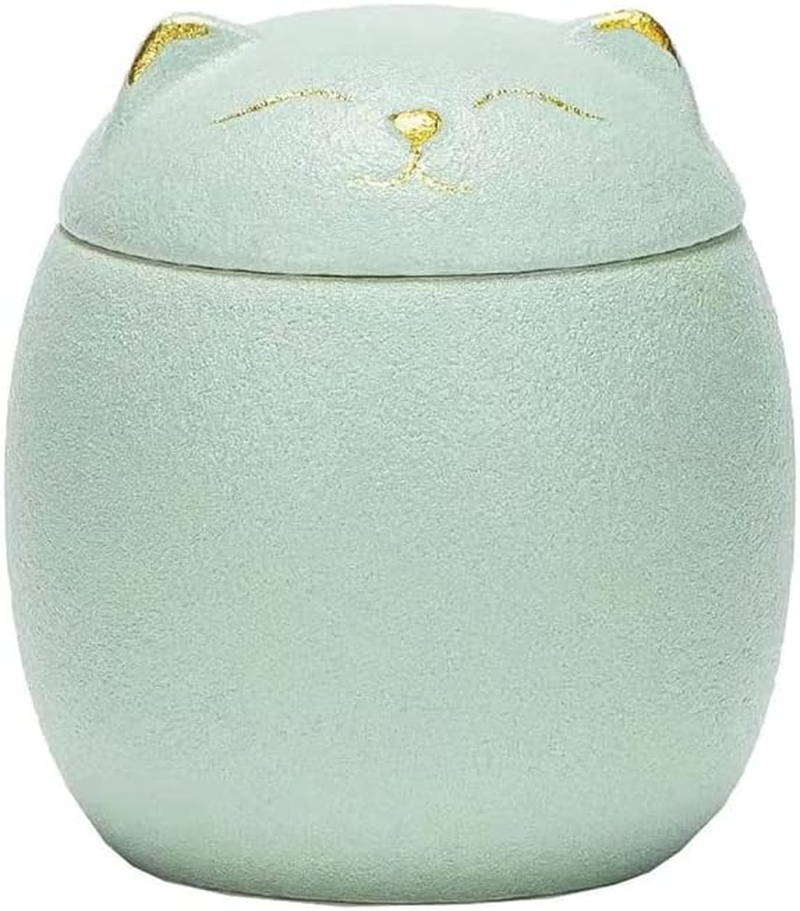Mozacona Ceramic Jar Embossed Cat Candy Dish Sugar Bowl Storage Jar Canister with Seal Lid