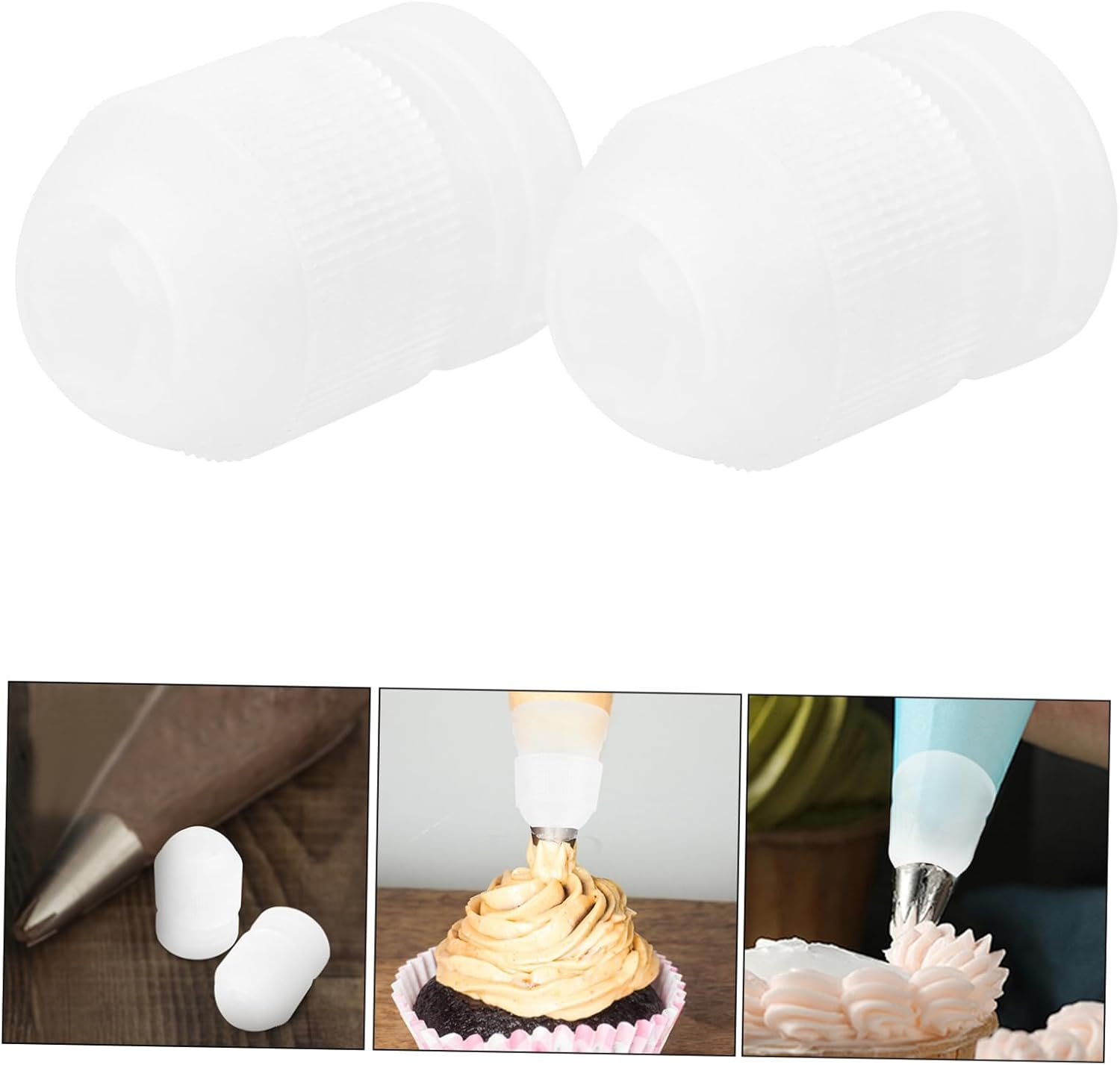 Mikinona 20Pcs Cake Decorating Supplies Piping Couplers Reusable Piping Bag Tip Coupler for Baking Cake Decoration image number 5