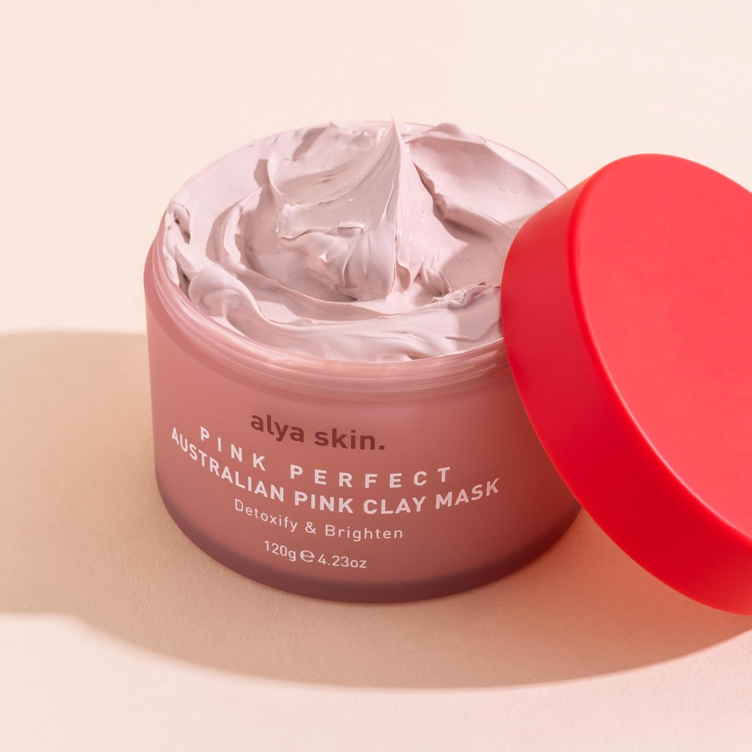 Alya Skin Australian Pink Clay Mask 120G | Detoxifies & Brightens, Fights Acne & Redness, Protects against Pollutants & Toxins, Enriched with Vitamin E & Aloe Vera, Natural & Vegan Skincare. Packaging May Vary image number 3