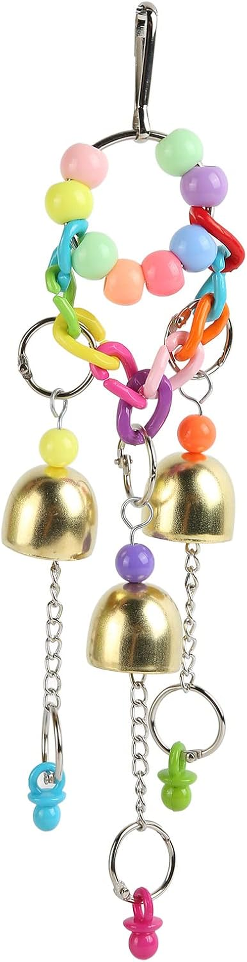 Xiuganpo Bird Bell Toy, Bite Resistant, Relieve Anxiety, Hanging Toy, Stainless Steel and Copper Acrylic Material image number 3