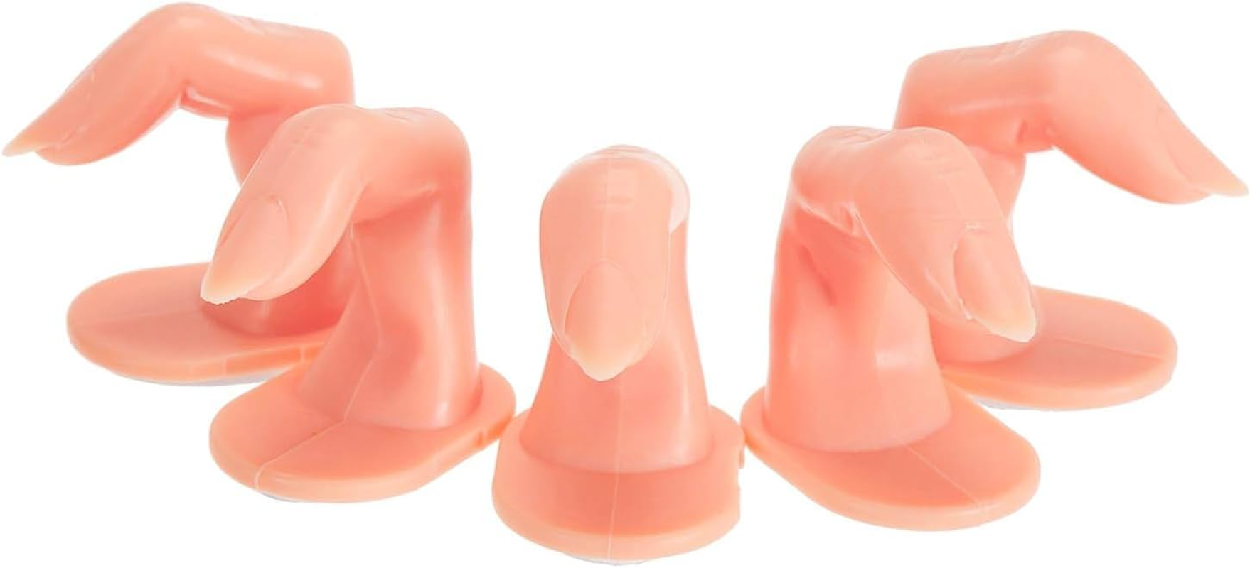 60 Pack Practice Fingers, DIY Nail Art Training Fingers, Nail Decoration Training Fingers for Beginners, Lovers and Salon Artists
