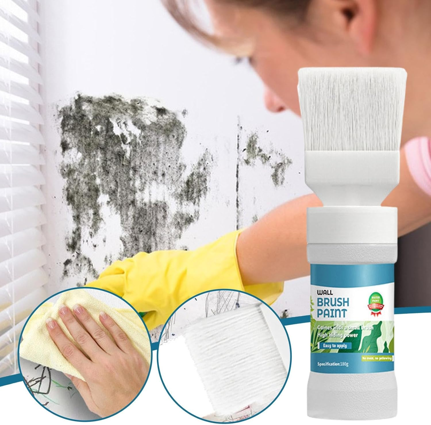 Generisch White Touch up Paint, White Touch up Paint for Walls, Wall Repair Tool for White Paint, Paint Repair with Brush, Quick Drying Stain Remover for Stains, Cracks image number 5