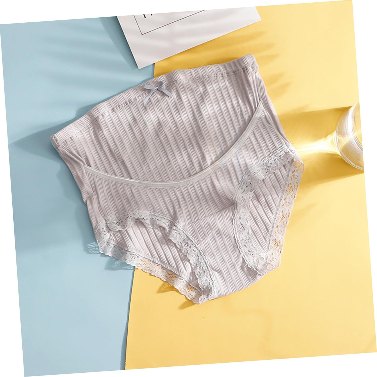 Gatuida 3Pcs Cotton Maternity High Waist Panties Pregnant Underwear Women Summer Comfortable Adjustable Splice image number 4