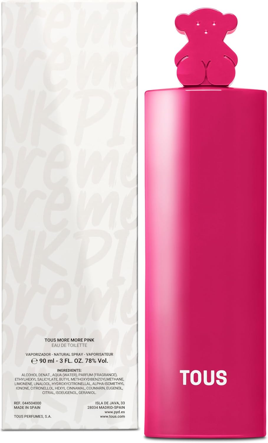 Tous More More Pink by Tous for Women - 3 Oz EDT Spray