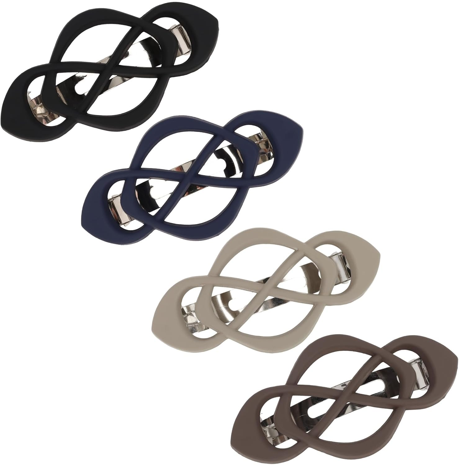 Srotmirw Women'S Hair Clips, Pack of 4 Cross Shaped Frosted Hair Accessories for Women and Girls in Everyday Use image number 3