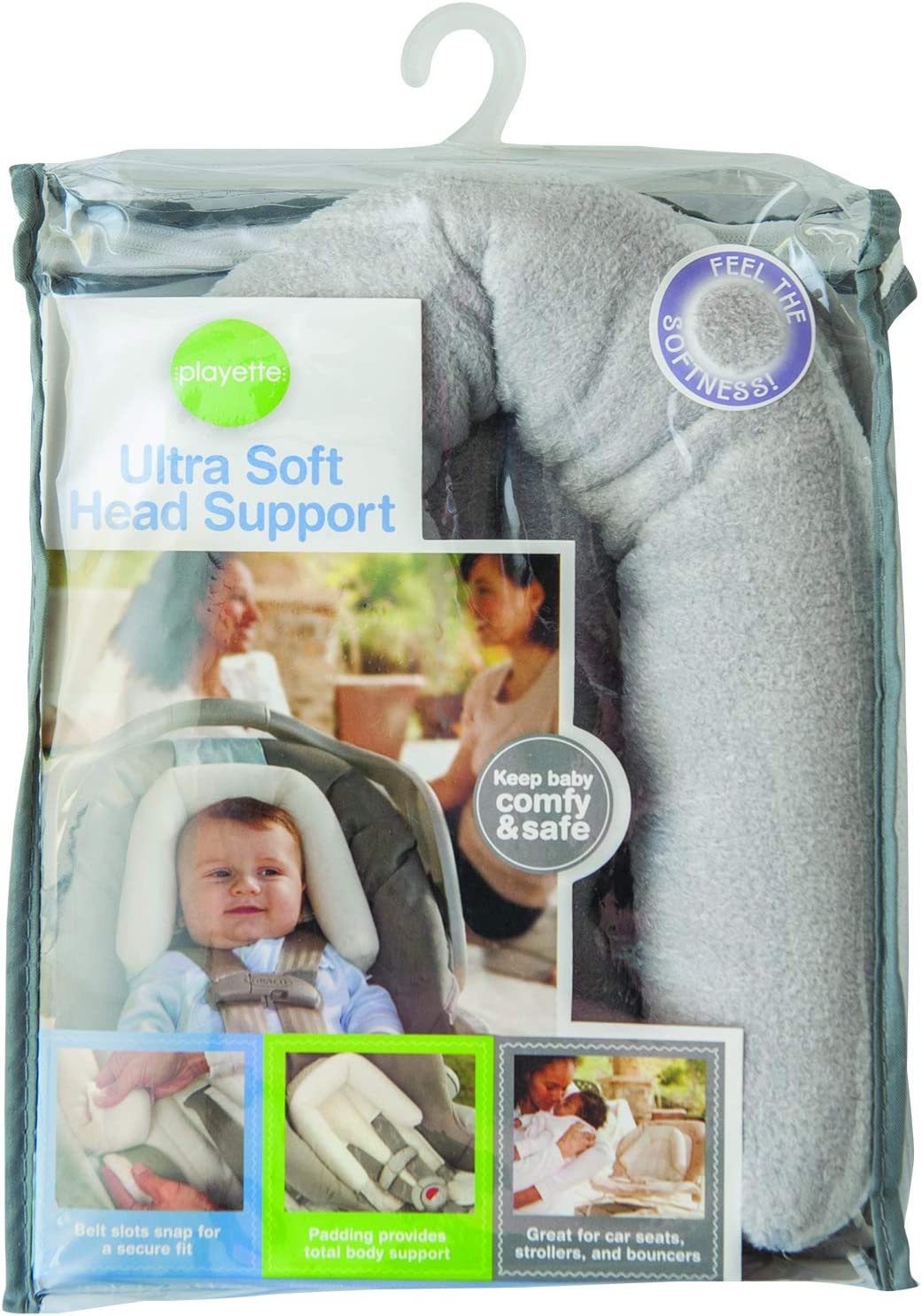 PLAYETTE Ultra Soft Head Support, Grey image number 1