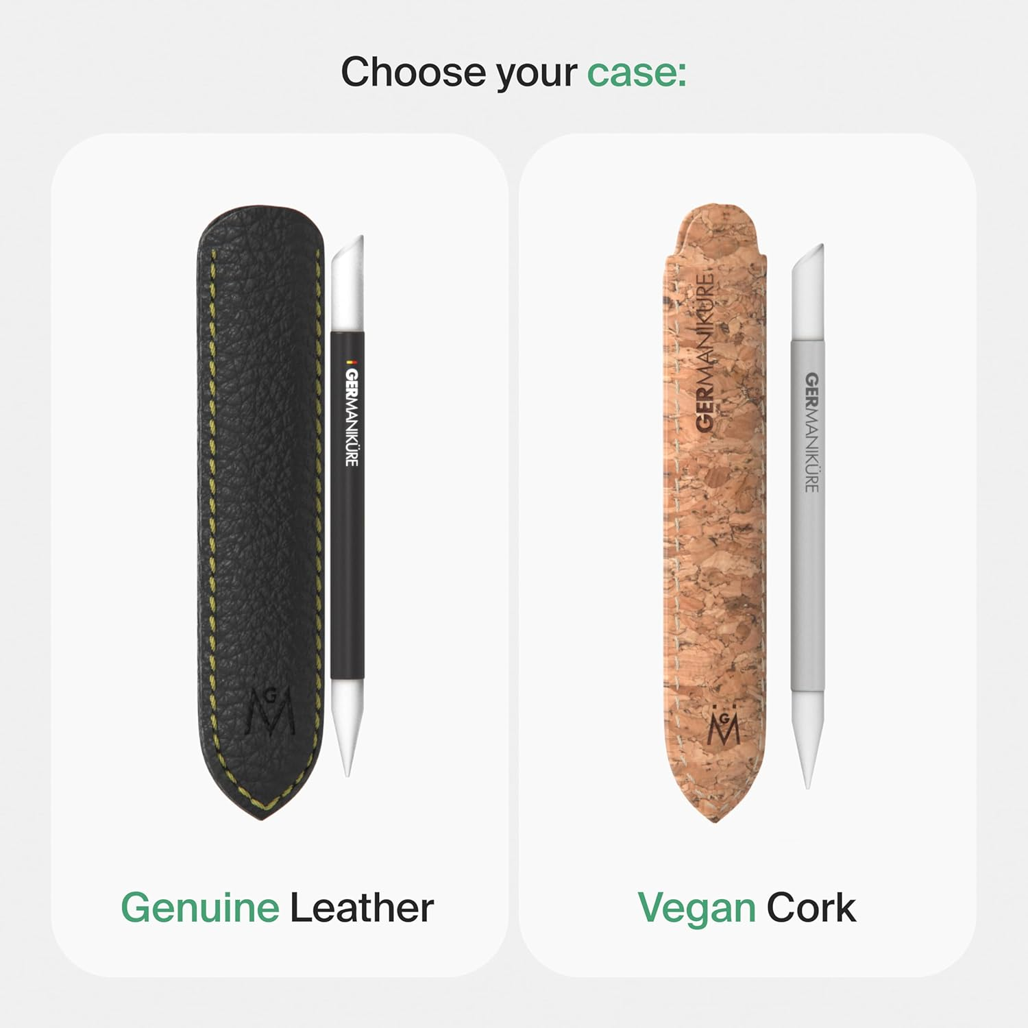 Germanikure 6Mm Crystal Glass Cuticle Removing Manicure Stick with Leather Case image number 6