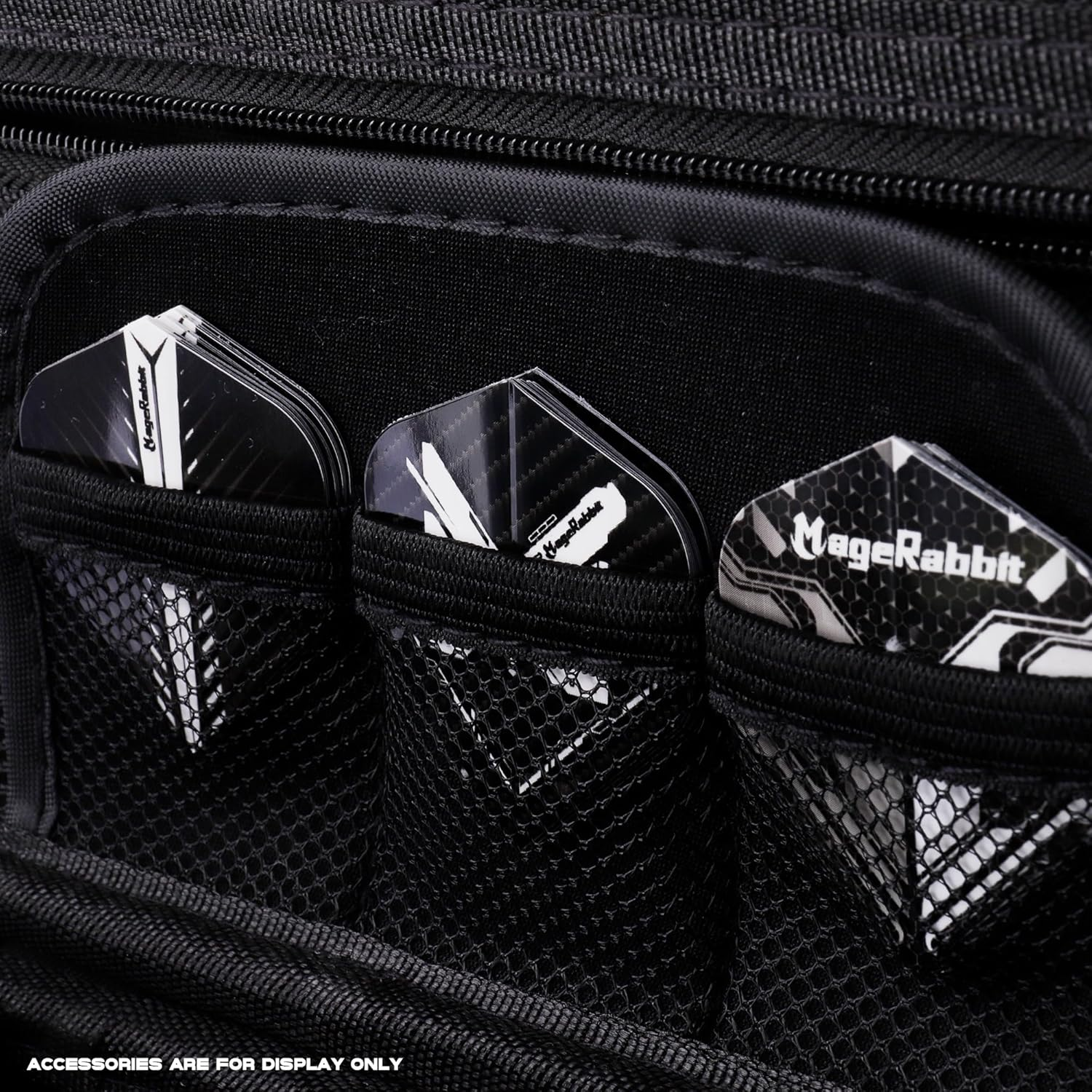 Magerabbit Darts Case, Storage for 6 Darts, Tips, Shafts and Flights, Carrying Case (Black) image number 1