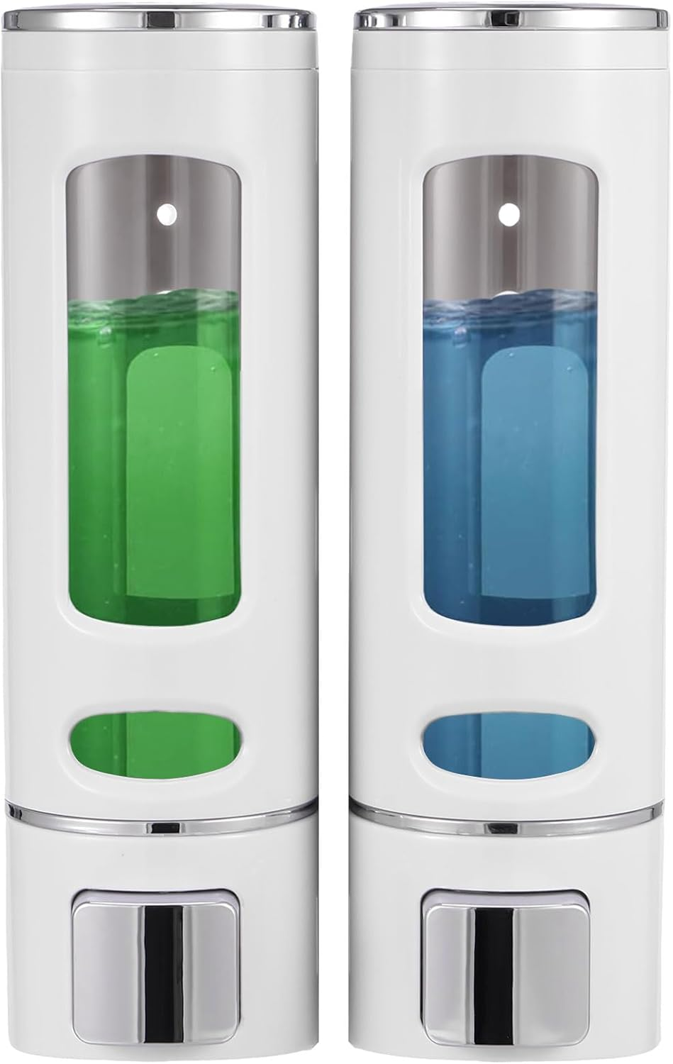 2Pcs/3Pcs Shower Soap Dispenser Wall Mounted 400Ml Shampoo and Conditioner Dispenser Adhesive Handwashing Fluid Dispenser Rest Room Washroom Toilet Soap Dispenser for Bathroom Hotel (2 Chamber) image number 3