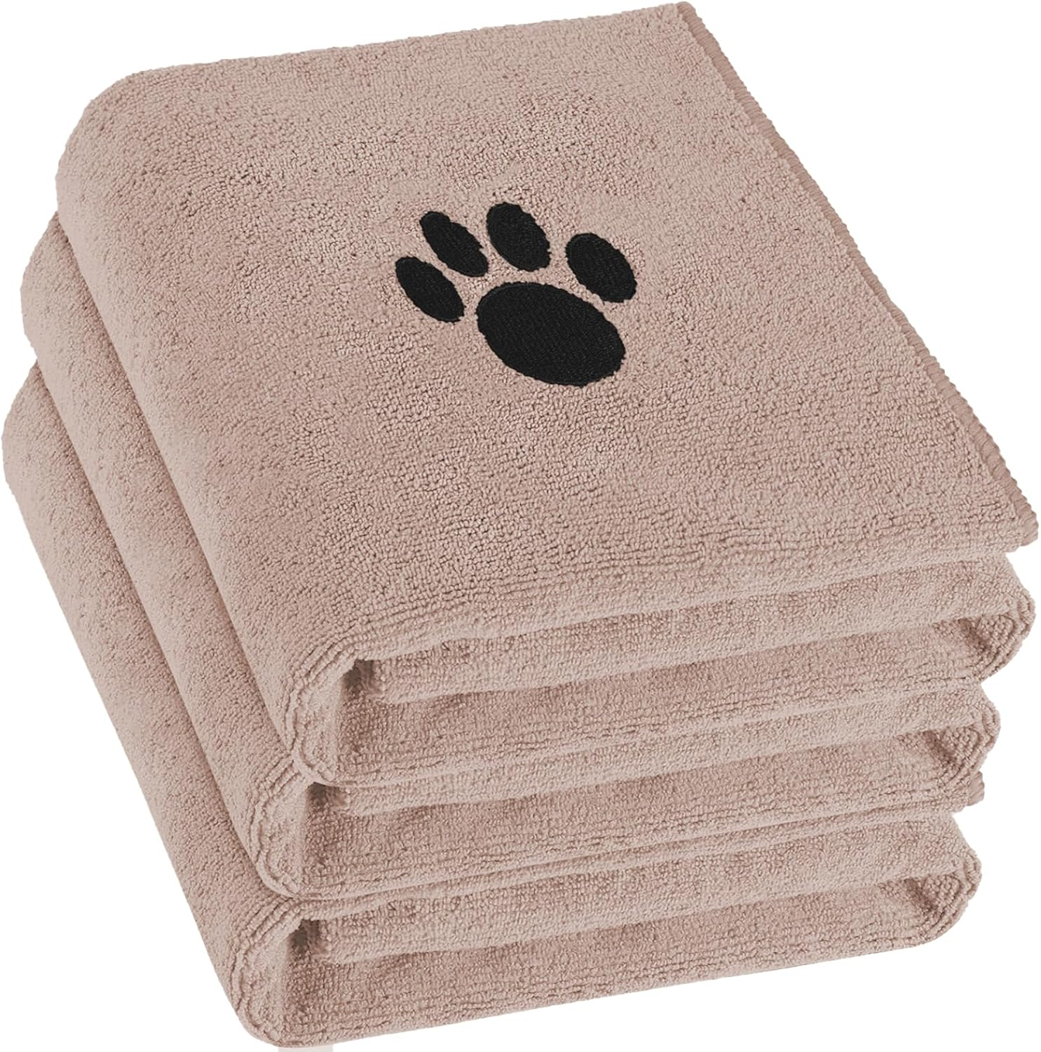 Puomue Microfiber Dog Towels for Drying Dogs, Super Absorbent and Soft Pet Grooming Towel, 40 Inch X 23.6 Inch, Perfect for Large, Medium or Small Dogs (40''X23.6'' - 3 Pack, Green)