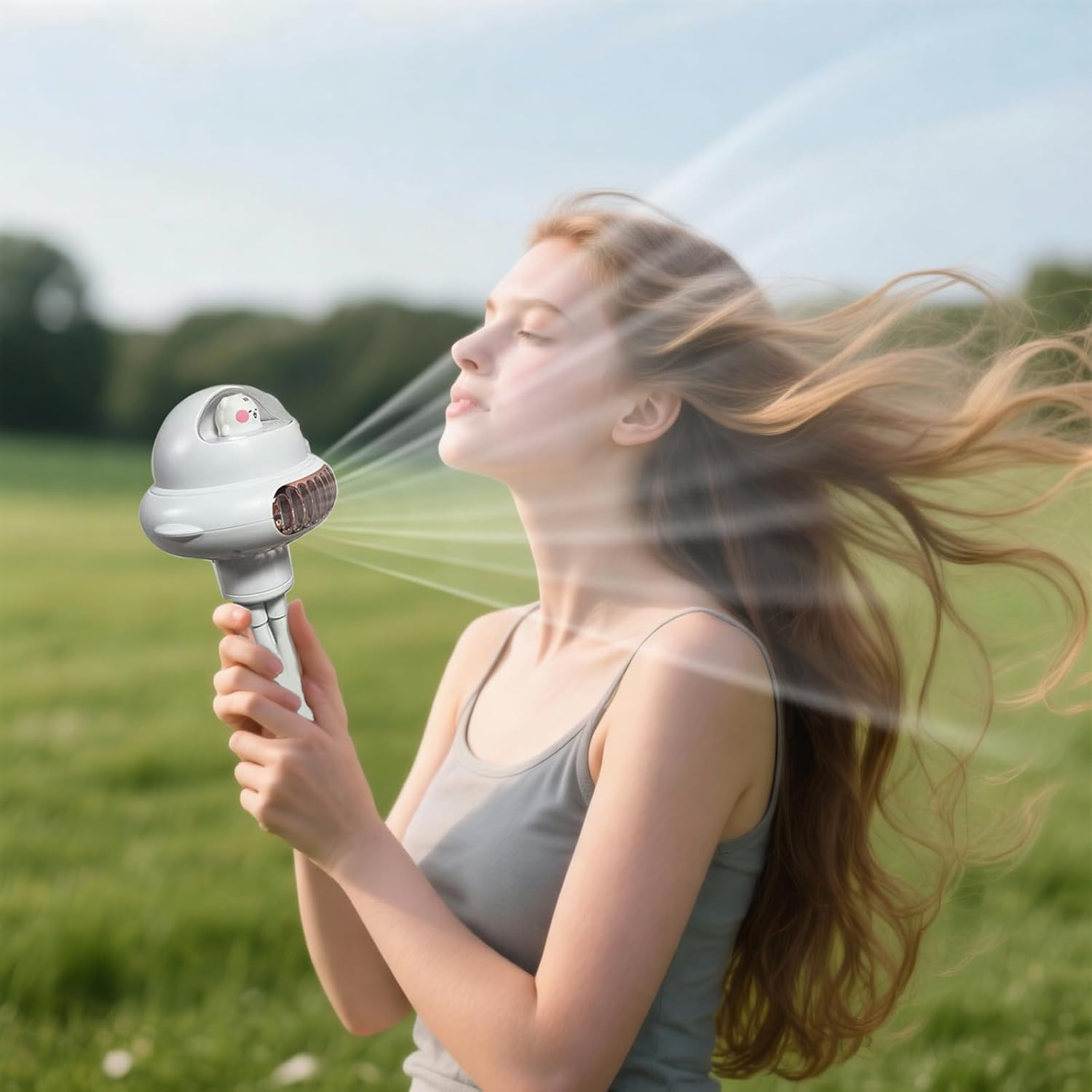 Cute Cat Portable Pram Fan, 4 Speed Baby Stroller Fan, 360&deg; Rotate,Flexible Tripod Fan with Night Light and Mosquito Repellent, 4000Mah Rechargeable Quiet Fan for Crib,Desk, Car Seat, Hand, Travel image number 6