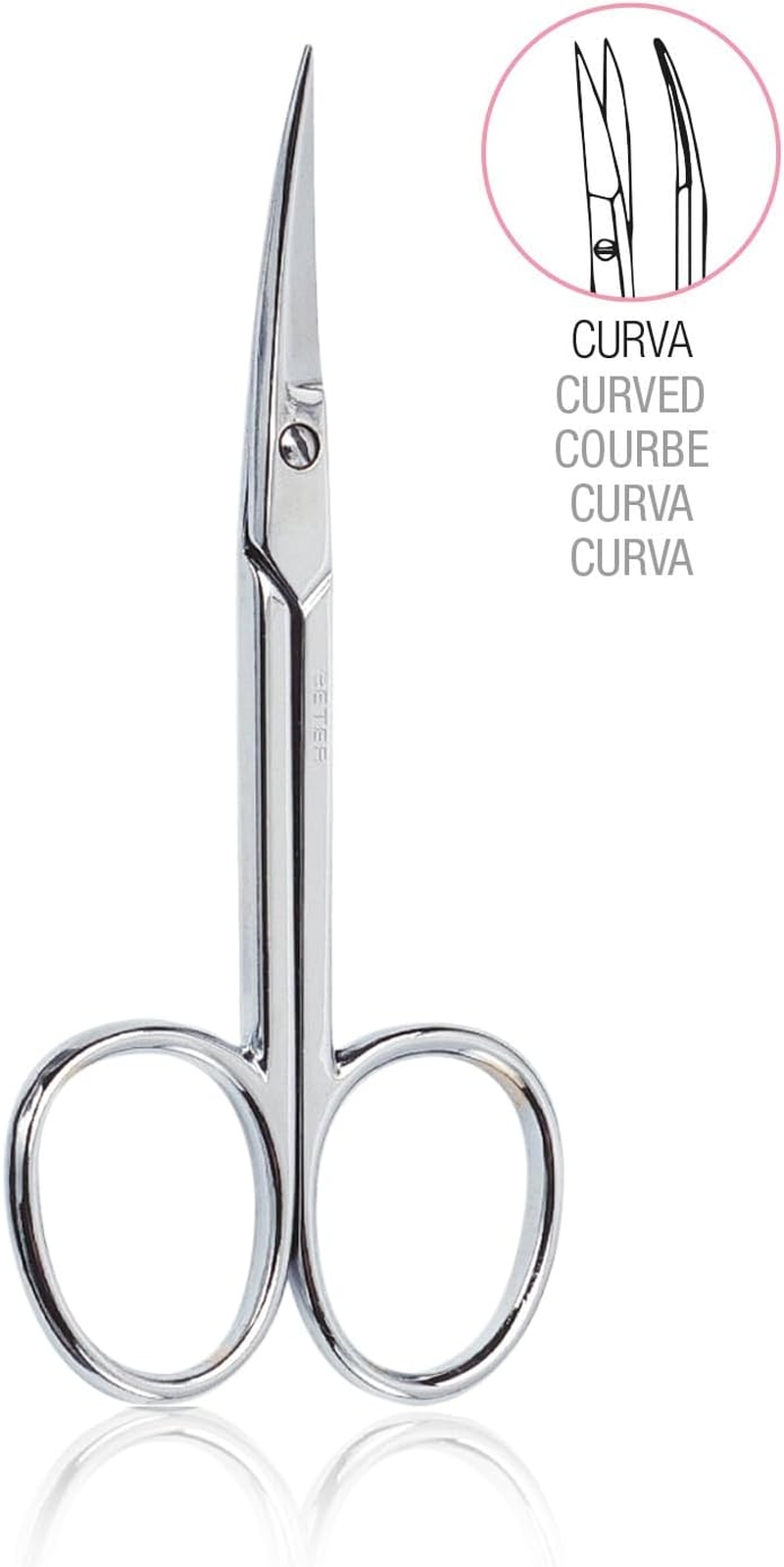 CUTICLE SCISSORS Curved Chrome Plated Manicure 1 Pc image number 2