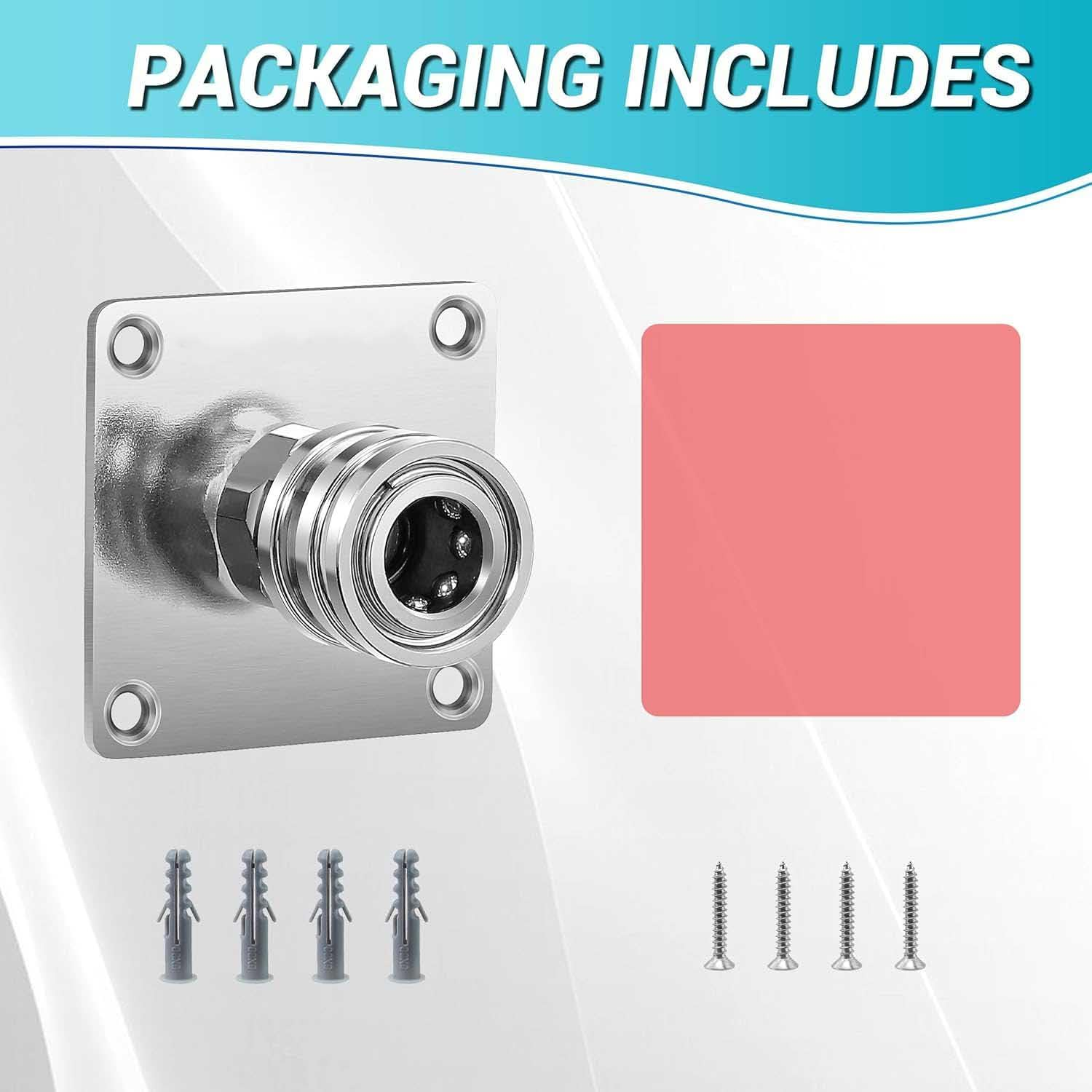 Pressure Washer Foam Cannon Holder, 1/4" Quick Connect Automatic Foam Cannon Mount, Stainless Steel Pressure Washer Nozzle Tip Holder, Pressure Washer Accessories Storage Rack image number 2