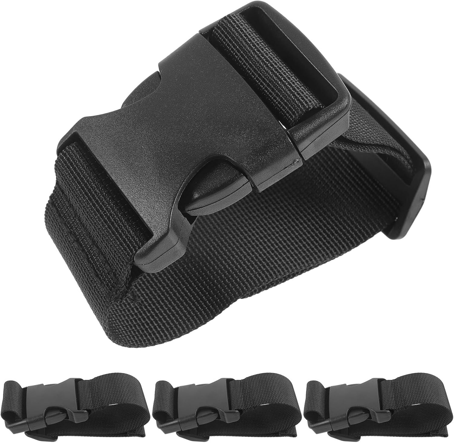 GALPADA 4 Pcs Adjustable Adding Bag Luggage Straps Fabric and Plastic Material Secure and Flexible Connectors for Travel Suitcases and Backpacks Practical Multi-Suitcase Bundling image number 4