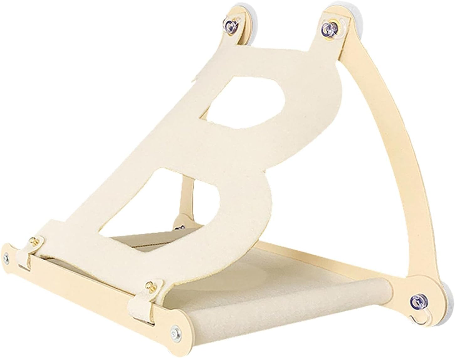 Cat Window Perch Lounge Mount Hammock Cat Hammock for Window Space Saving for Sun Bathing Cat Furniture Sunny Seat Cat Window Bed, Light Gray (Color : Beige) image number 4