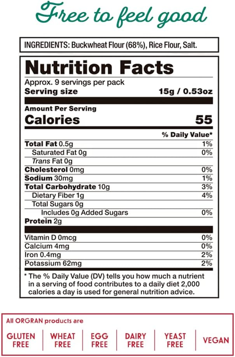 Orgran Gluten Free Buckwheat Crispibread, 125G