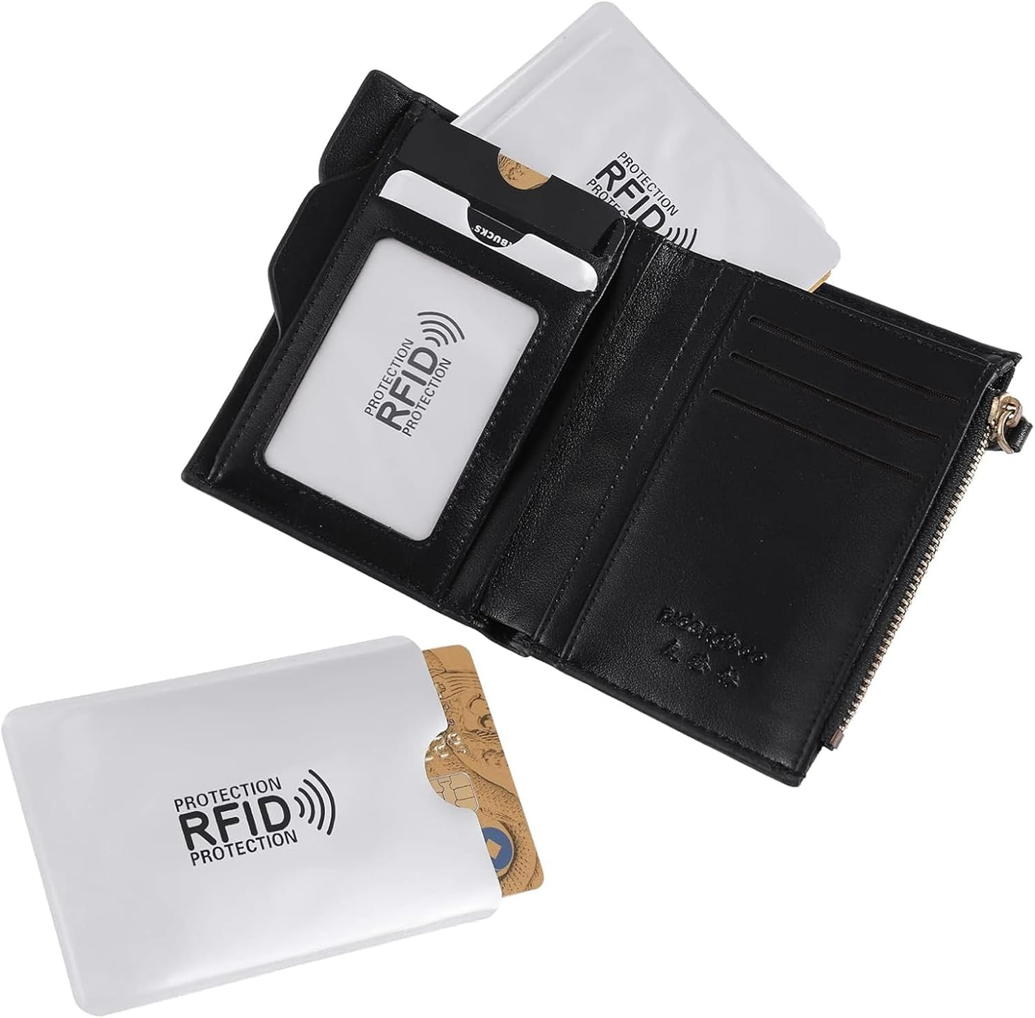 15 Pcs RFID Blocking Sleeves Envelopes Card Holder,Rfid Blocking Credit Card Sleeves RFID Security Holders Suit Set RFID Identity Card Protector for Women Men image number 3