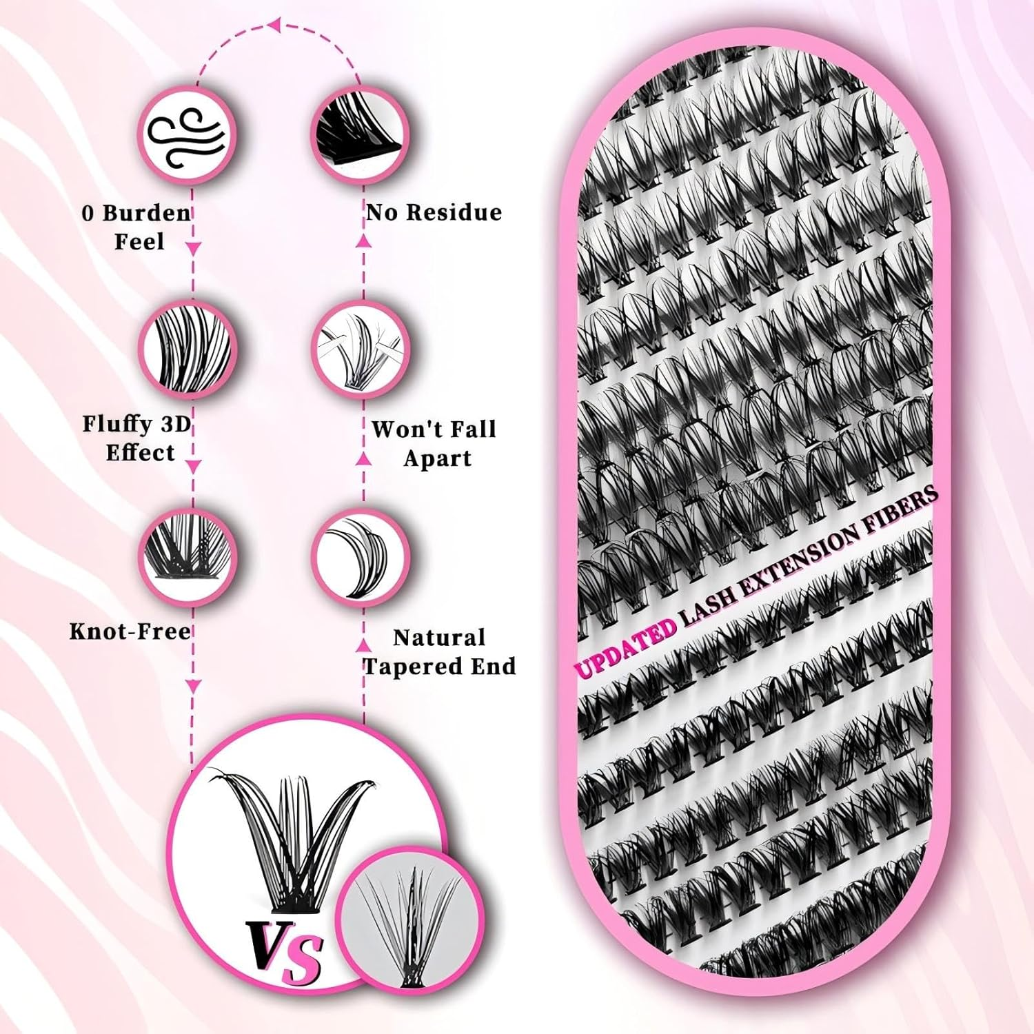 AYOCULTURE Lash Clusters for Natural Look - DIY Eyelash Extensions Kit with 30D 40D 50D, 32 Rows, 640Pcs image number 2