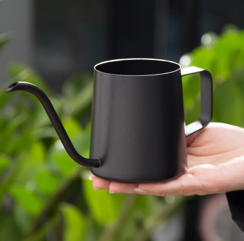 1PCS Watering Can Indoor Plants, Indoor Watering Can 350 Ml, Small Watering Can with Long Spout, Stainless Steel Plant Watering Can,Long Spout Small Water Can,Outdoor Garden Flowers Decorative image number 3