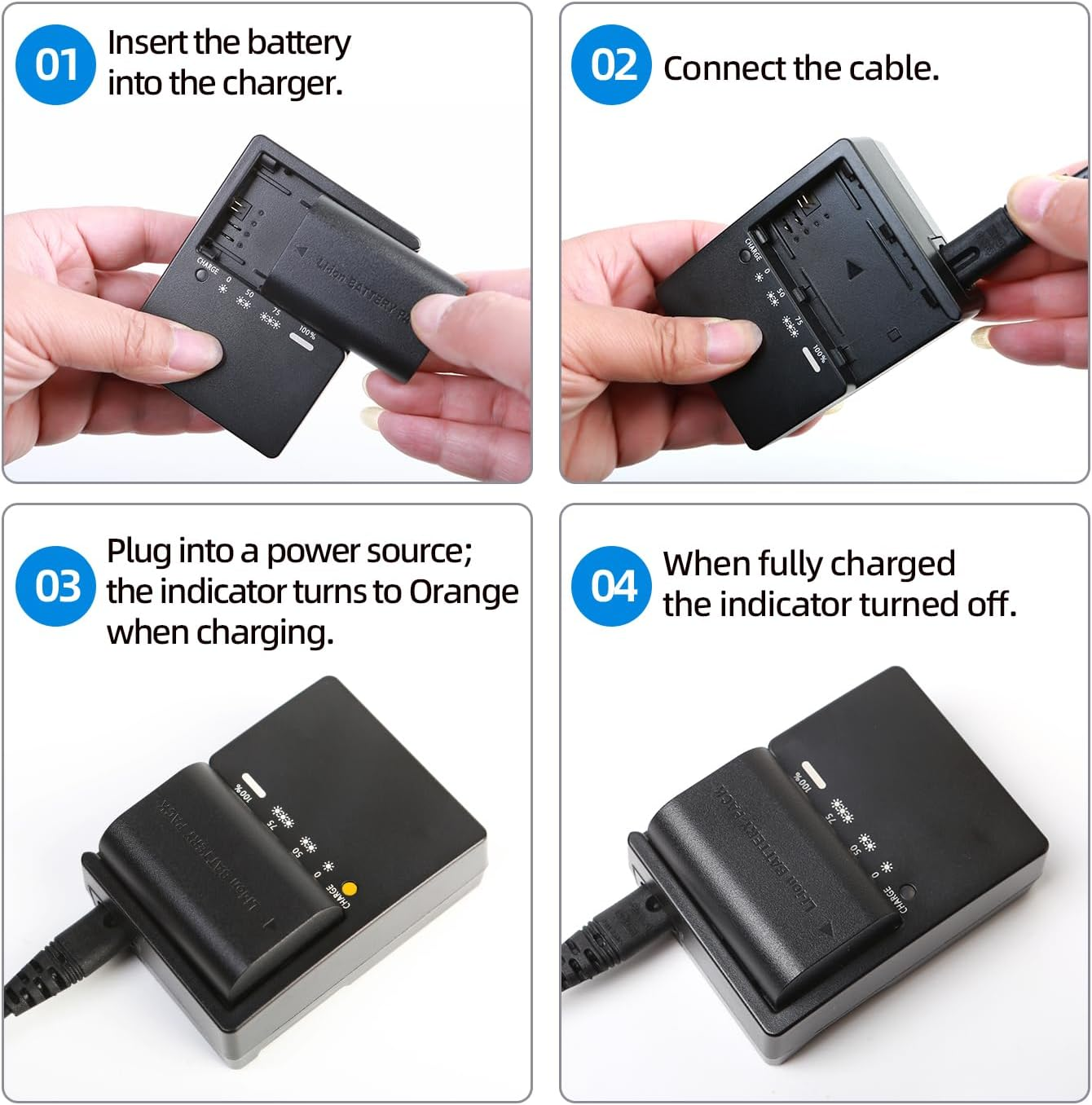 Replacement LP-E6 Battery Charger, LP E6N Charger Compatible with Canon EOS 90D 80D 70D 5D Mark II III IV 5DS 5DS R 6D 60D 6D Mark II 7D 7D II image number 3