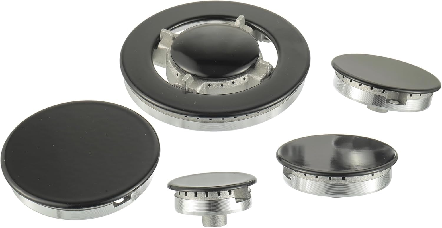 Cooker Hat Set Stove Lid Upgraded Gas Stove Burner Covers 5 Pack, Oven Gas Hob Burner Crown Flame Cap Replacement, Fits Most Gas Stove Burners, Protects Burner Heads image number 6