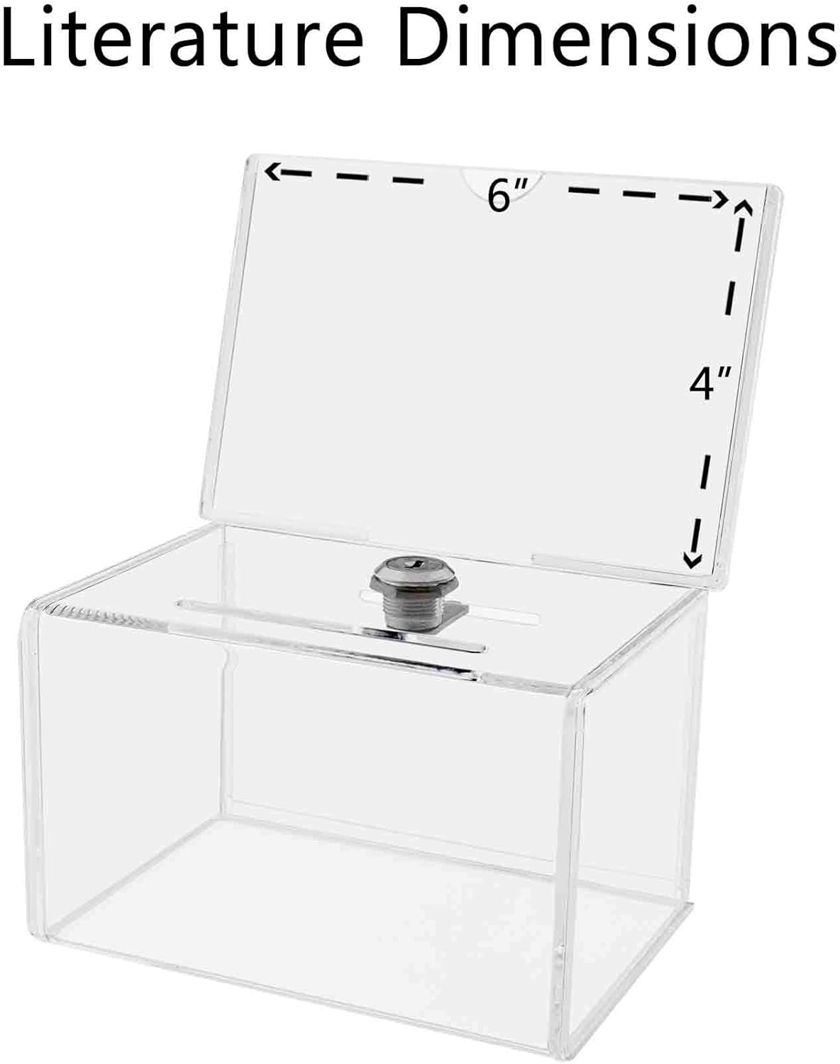 Deflecto Classicimage Suggestion Box - Ideal for Business Cards, Raffle, Tips & Charity Donations Collection - Lockable with Stackable Sign Holder image number 1