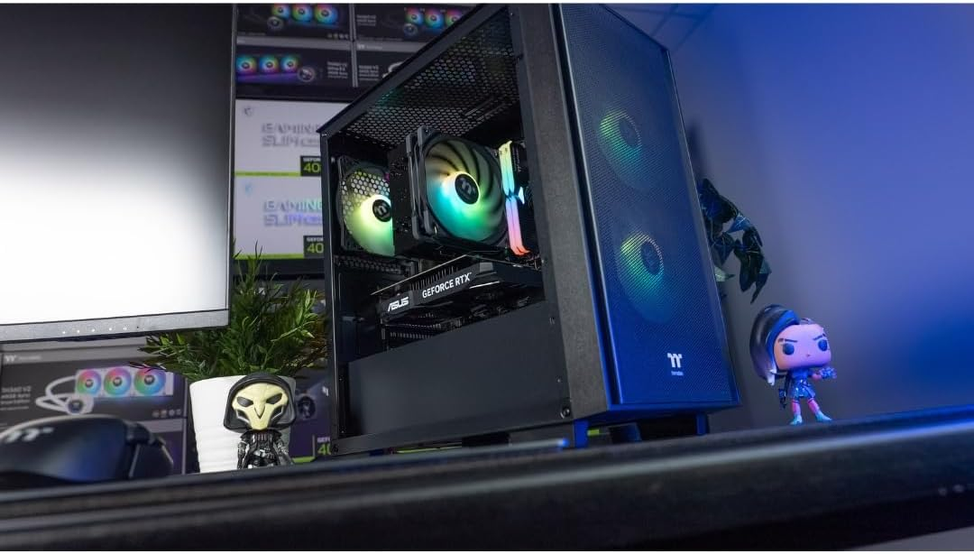 Thermaltake Gaming System Genesis PRO V4 - AMD 5500 / RTX 3050 / B550 Wifi / 16GB RGB RAM / H16 Black, CA-4Y2-00D1WA-A4 image number 2