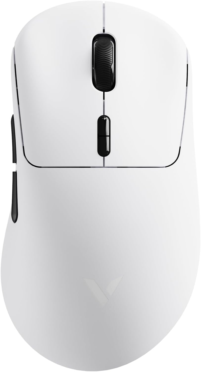 Rapoo VT7 Wireless Gaming Mouse, True 8K Wireless Polling Rate, 53G Lightweight, up to 500 Hr Battery, Nordic Nrf54L15 MCU, 100-Million Mechanical Switch, 10 Programmable Buttons, Macro Enabled, Black