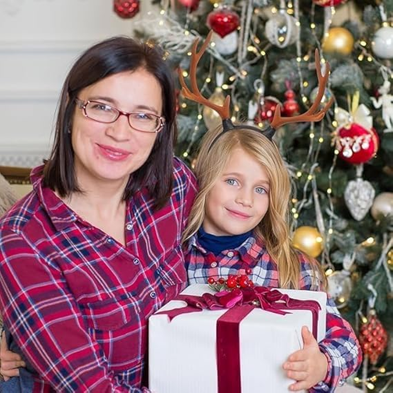 Reindeer Antlers Headband 1Pcs, Fabric Costume Headpiece for Adults and Kids, Halloween Cosplay Party Christmas Decoration