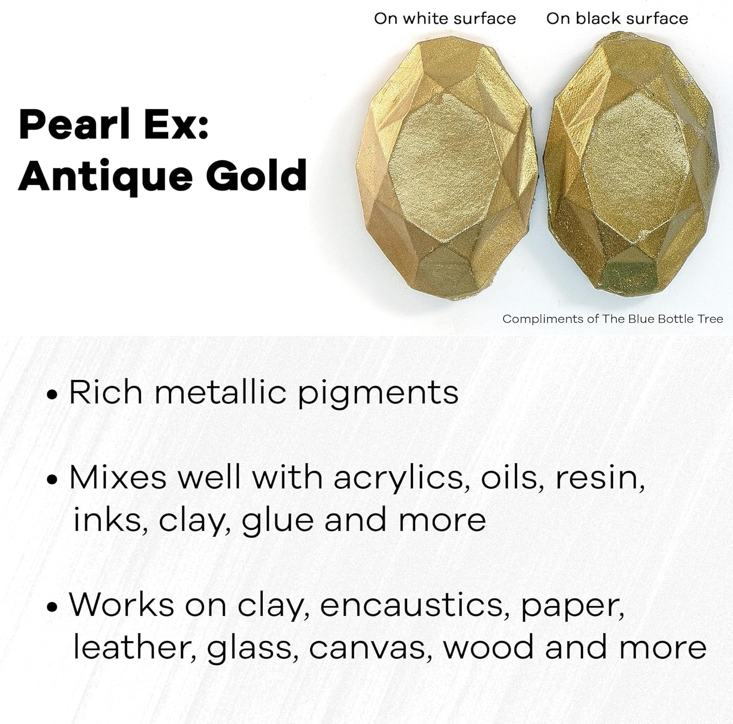 Jacquard JAC Pearl-Ex 21Gm Antique Gold Powdered Pigments image number 4