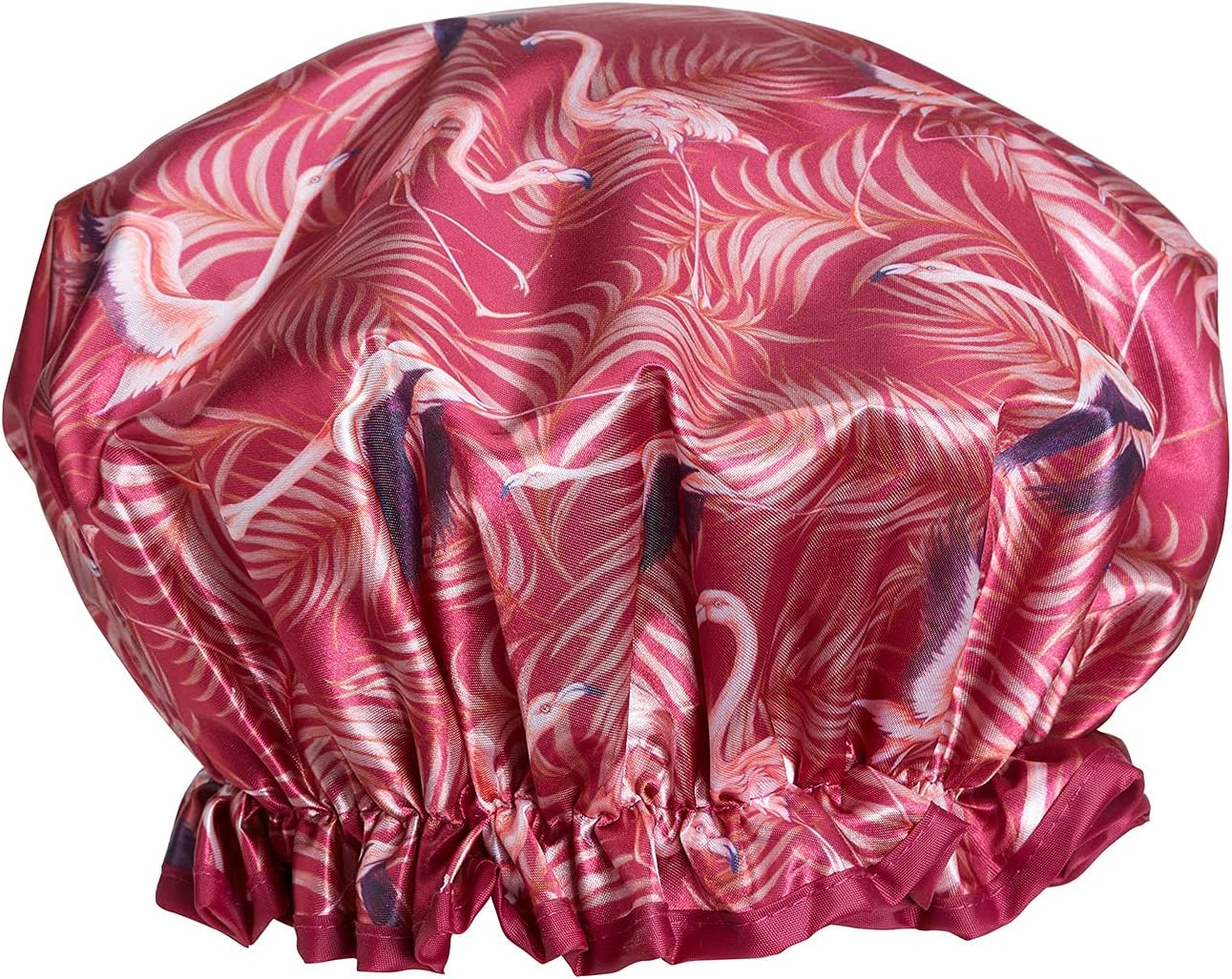 Bodylife Shower Cap Reusable Bath Cap Dual Layered Waterproof Flamingo Sunset 27Cm