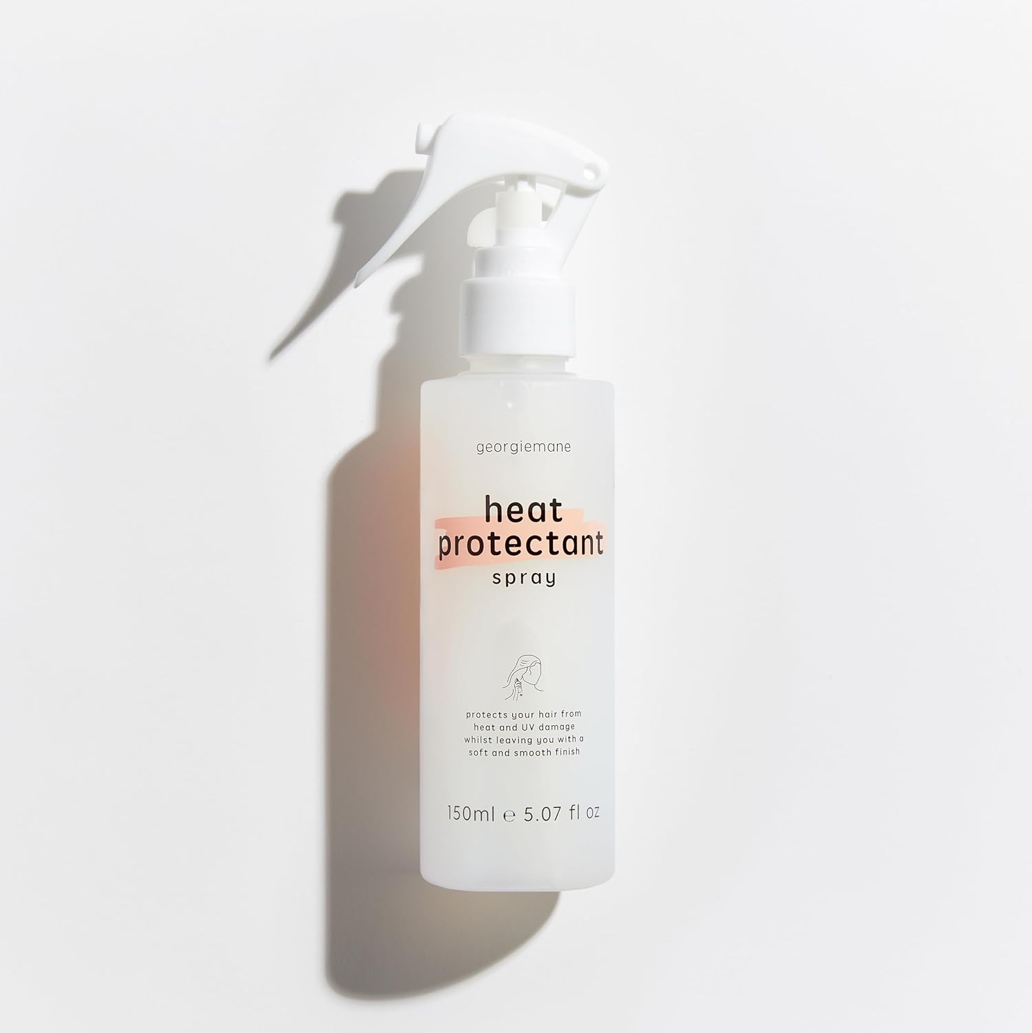 Georgiemane Heat Protectant Spray 150Ml, 100% Vegan, Cruelty Free, Protects Hair, Designed for All Hair Types, Adds Shine and Softness