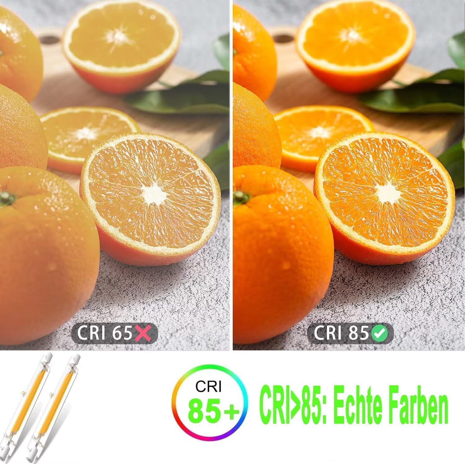 FDHVCB R7S LED 118Mm 20W Dimmable - Direct Replacement for 200W Halogen Rod J118, Neutral White 4500K 2000LM Flicker Free - Saves 90% Energy 360&deg; Light (Pack of 2) image number 2