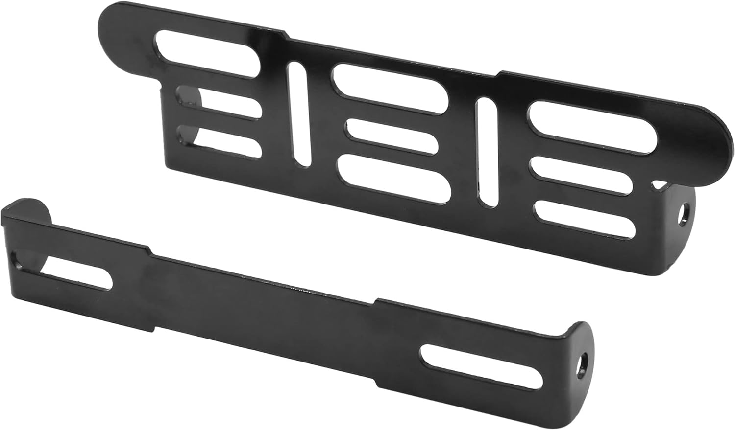 Uxcell Black Universal Motorcycle Adjustable License Number Plate Bracket Frame Holder image number 4