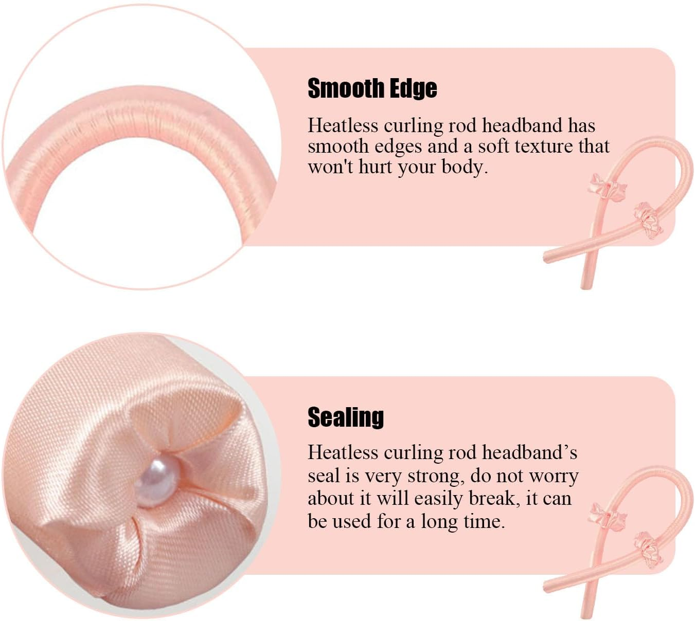 Heatless Curling Set, Heatless Curling Rod Headband, No Heat Hair Curlers, Women Heatless Curls, High Resilience Sponge Heatless Hair Curler, Heatless Curlers Headband Kit for Short Hair & Long Hair image number 1