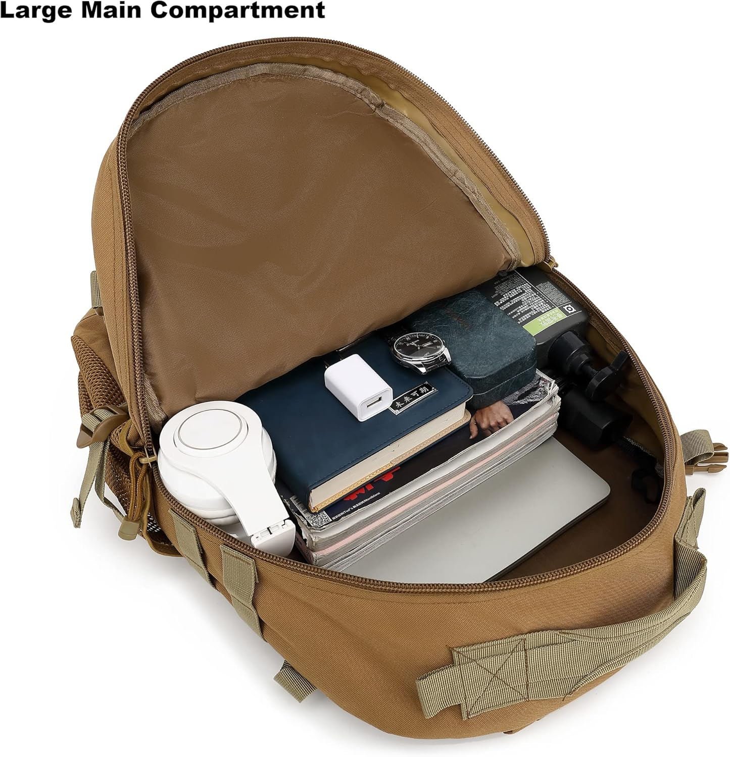 Xunteny Tactical Backpack Boys School Backpacks Mens College Bookbags for Kids Teens Adults Camping Hiking Traveling image number 6