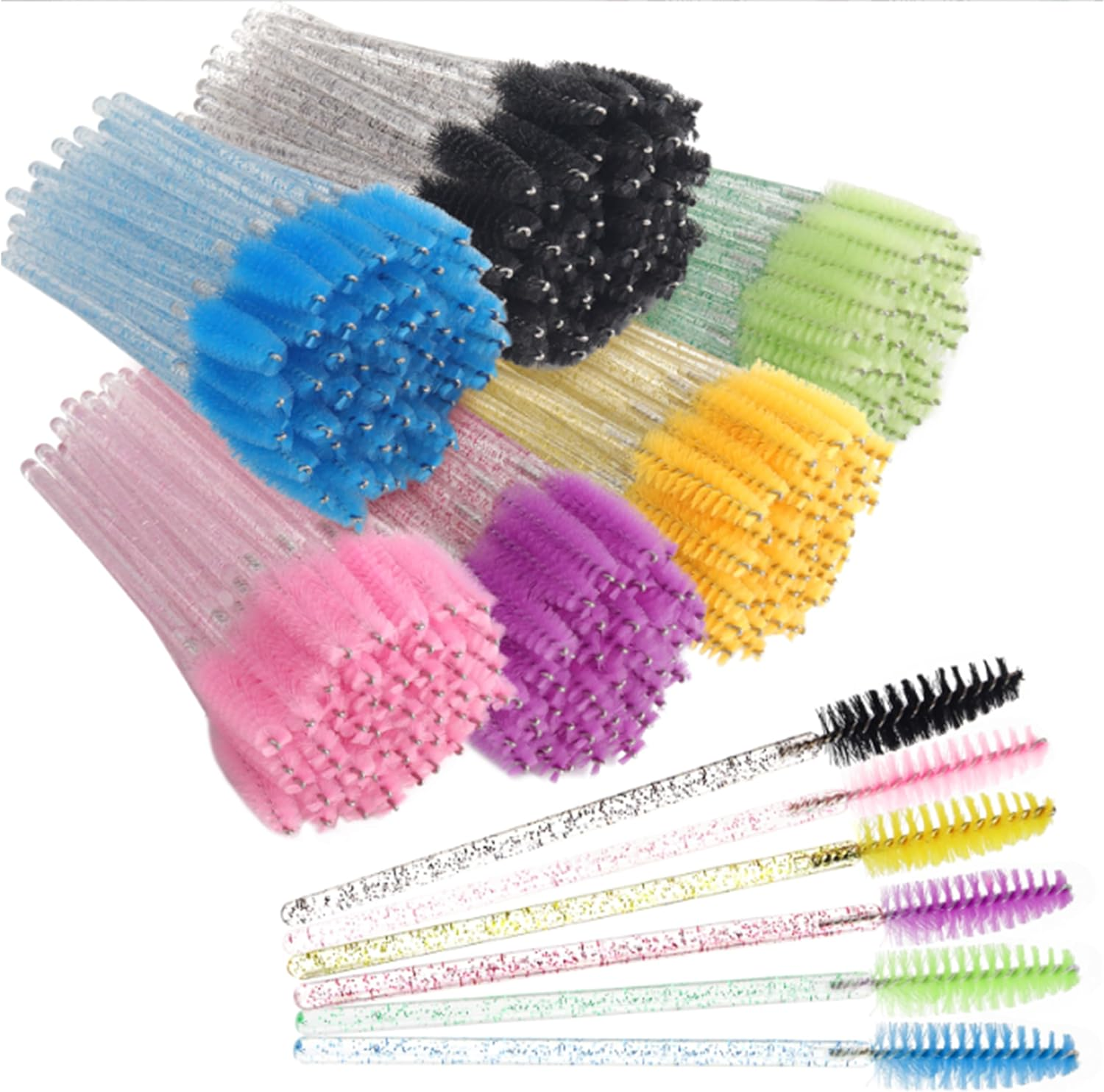 300 Disposable Crystal Spoolies for Eyelash Extensions, Brows & Makeup &ndash; Lash Brushes for Salon & Professional Use image number 3