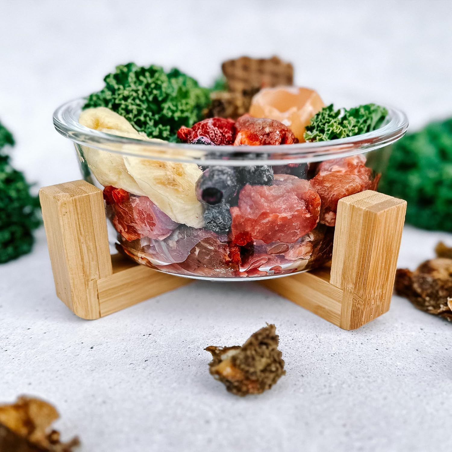 Barkley & Bella Dog Bowl Ecoglass 800Ml, Transparent - Dog Bowl, Environmentally Friendly Materials, Durable, Dishwasher-Safe, Heavyweight Stability, image number 1