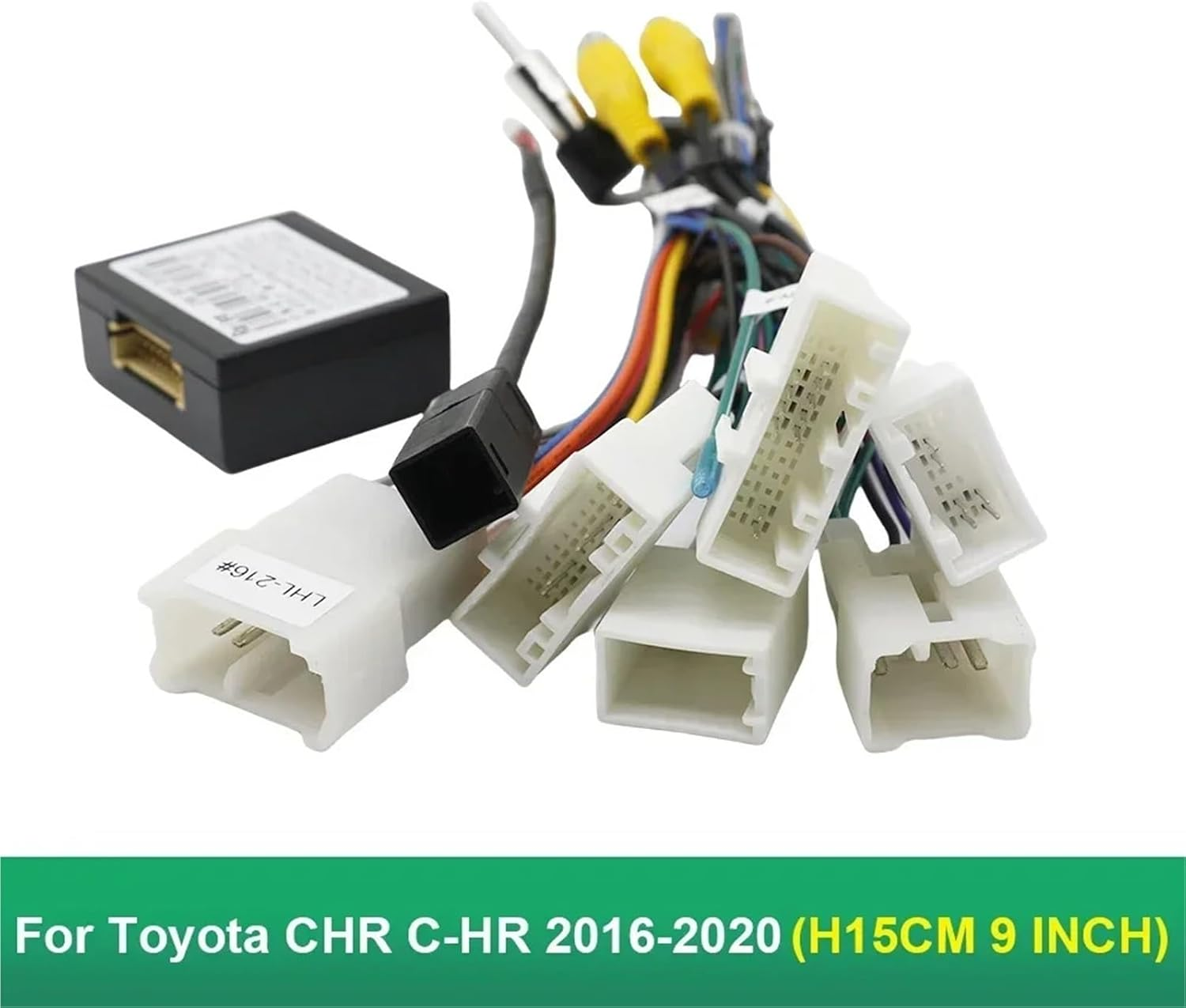 Car Radio Frame Fit for Toyota CHR 2016-2020 9Inch Car Radio Fascias GPS MP5 Stereo Player 2 Din Head Unit Panel Radio Dash Bezel(Farme Cable RHD 15CM) - Farme Cable Lhd 15Cm image number 7