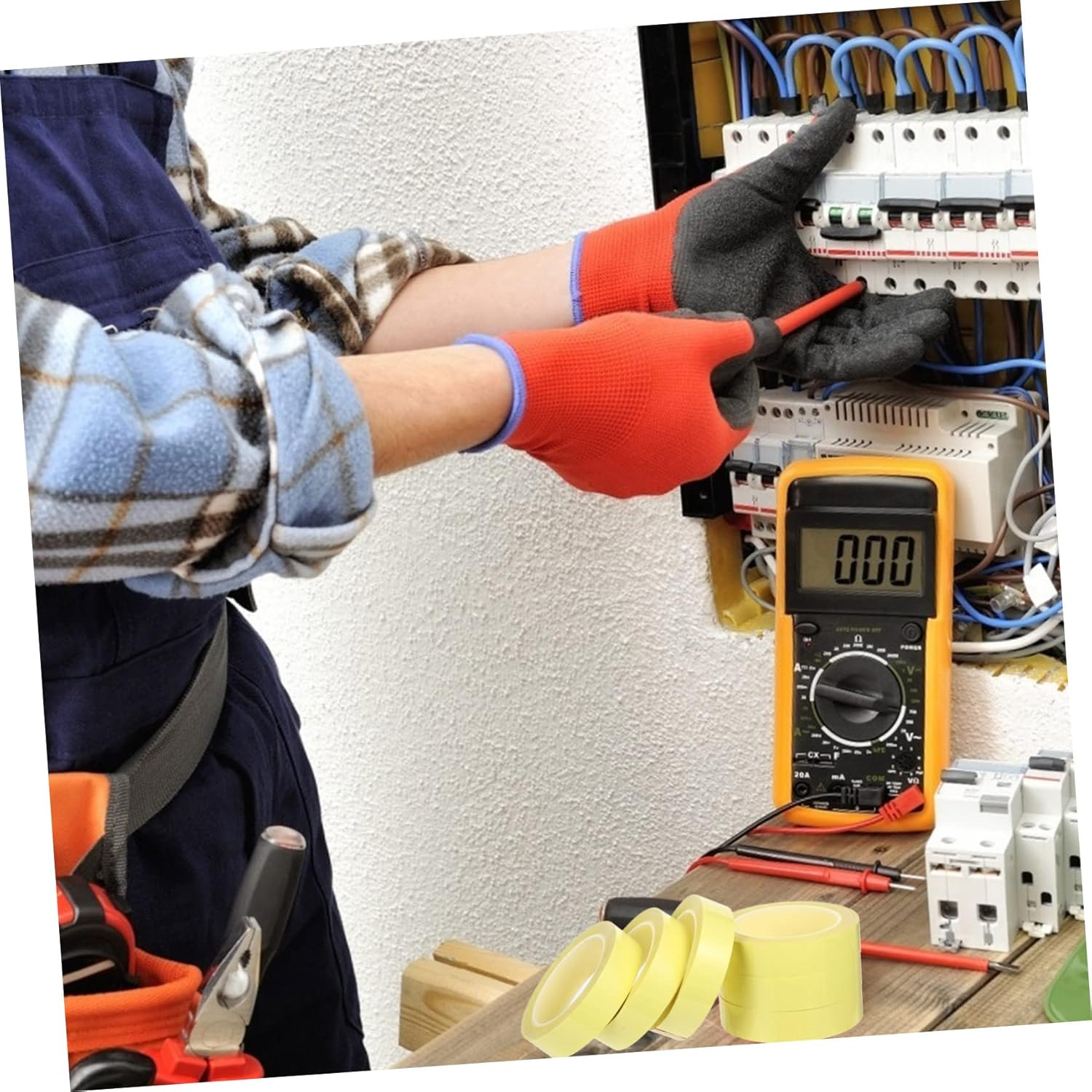 SOLUSTRE 6Pcs Strong Double Sided Adhesive Tape Mara Tape Insulation Heavy Duty Positioning Random Color