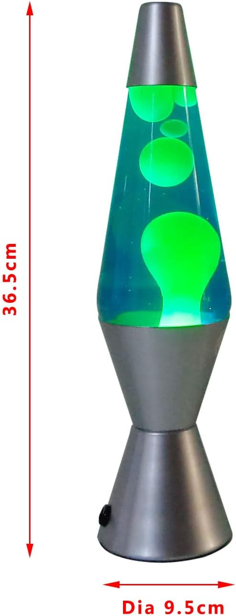 EOE Lava Table Lamp, 36 Cm Height, Blue/Yellow image number 2